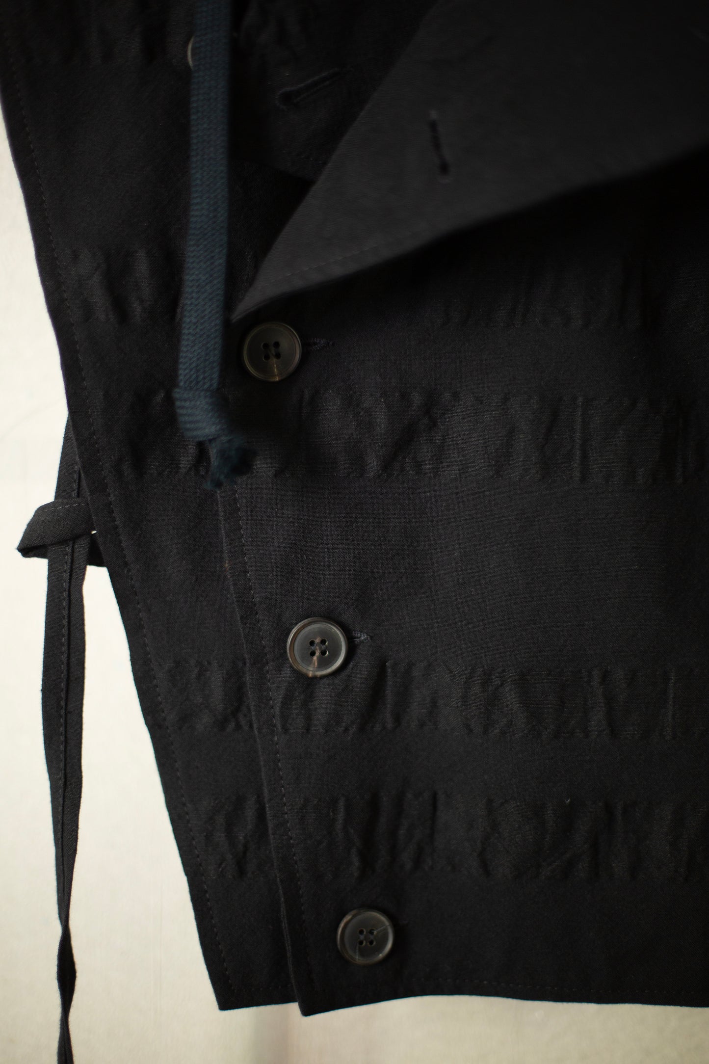 HOODPIECE#1 - BROAD STRIPE CLOTH BLACK