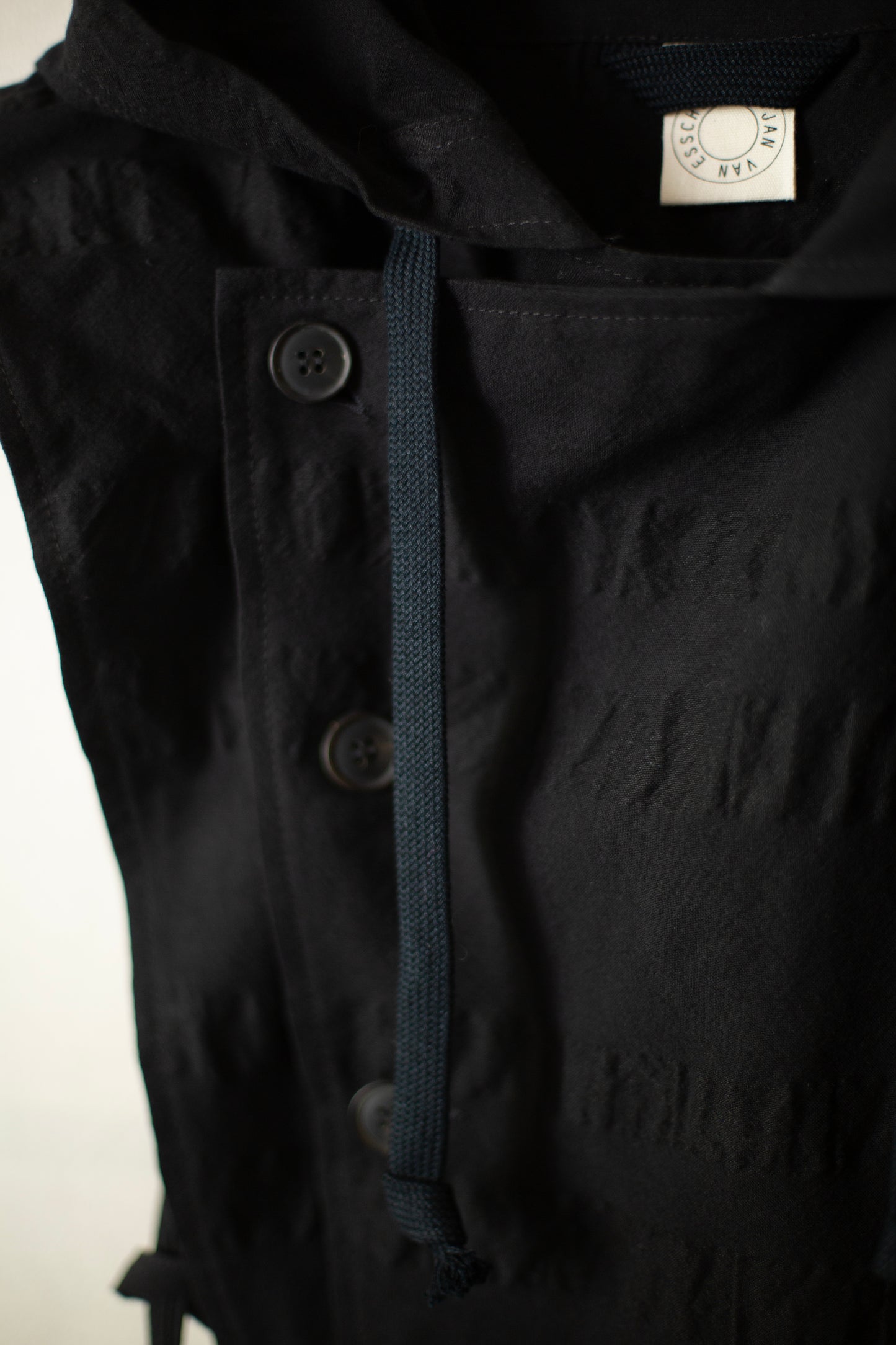 HOODPIECE#1 - BROAD STRIPE CLOTH BLACK