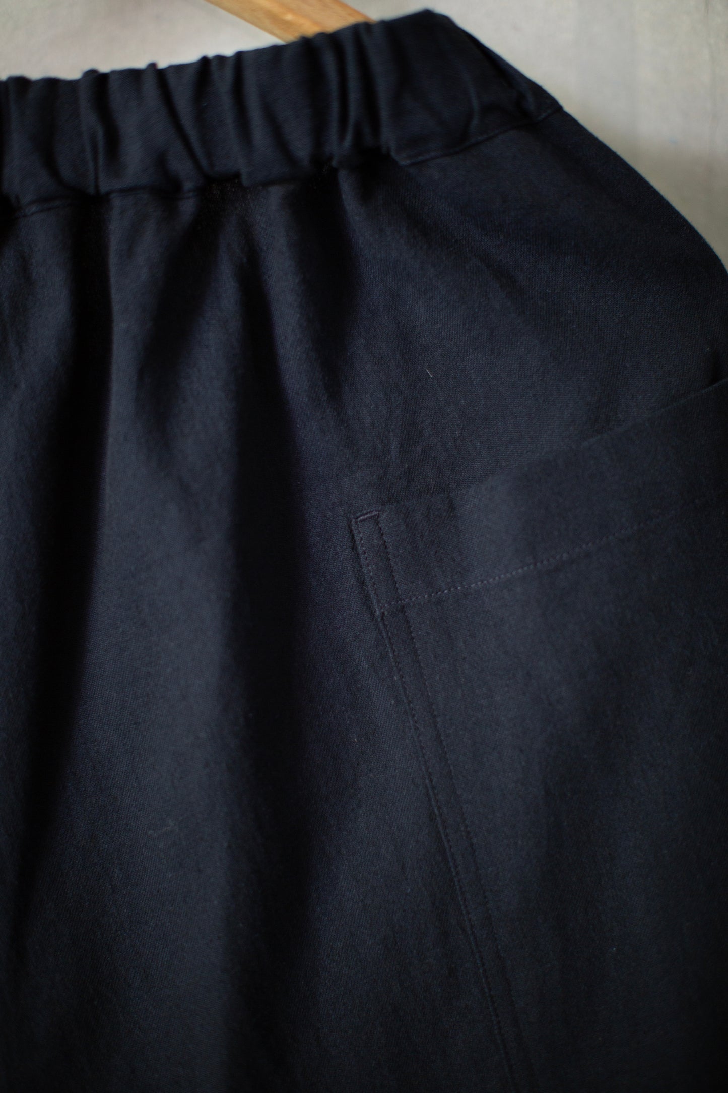 Navy hemp cotton twill trousers