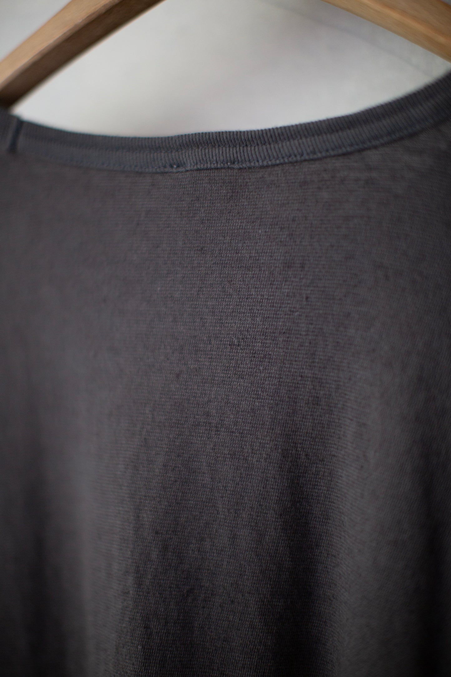 off black cotton hemp jersey balloon tee