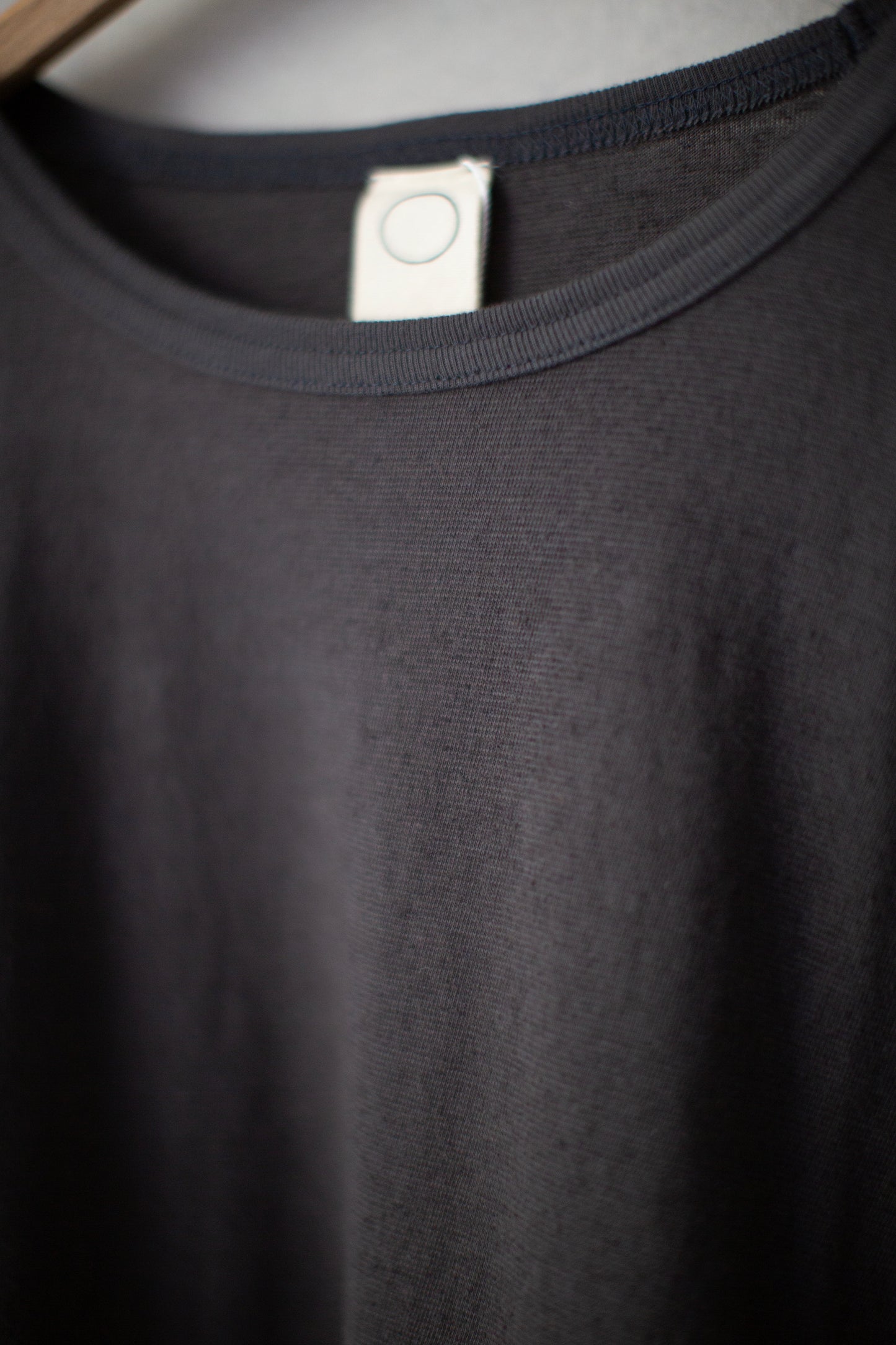 off black cotton hemp jersey balloon tee