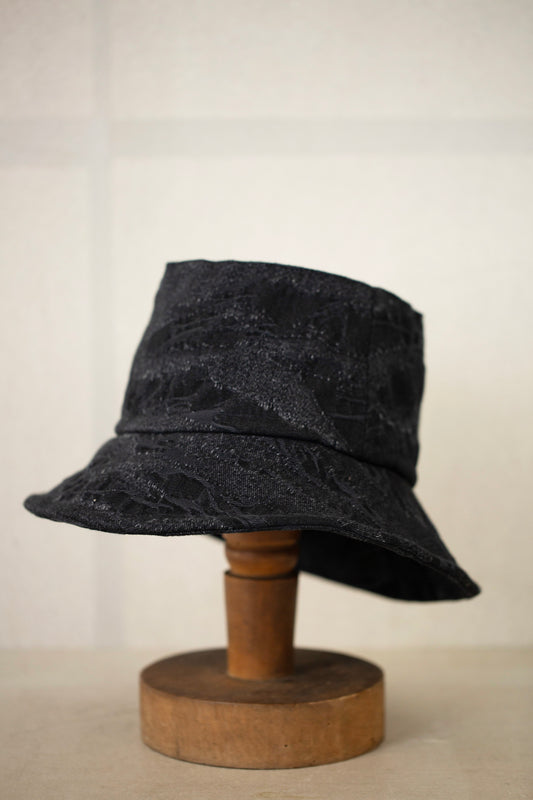 HAT#9 - CAMOUFLAGE DENIM BLACK
