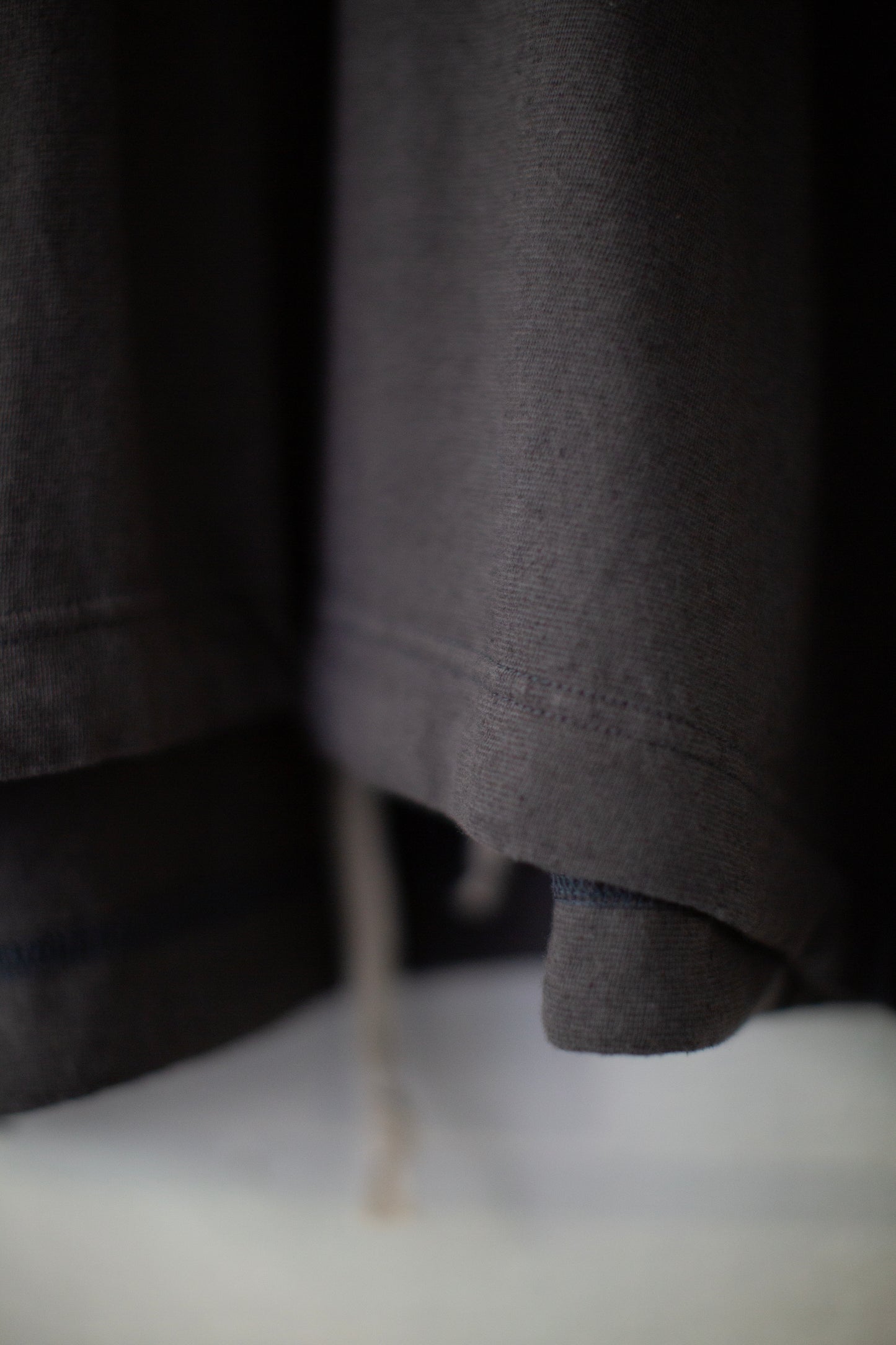 off black cotton hemp jersey balloon tee