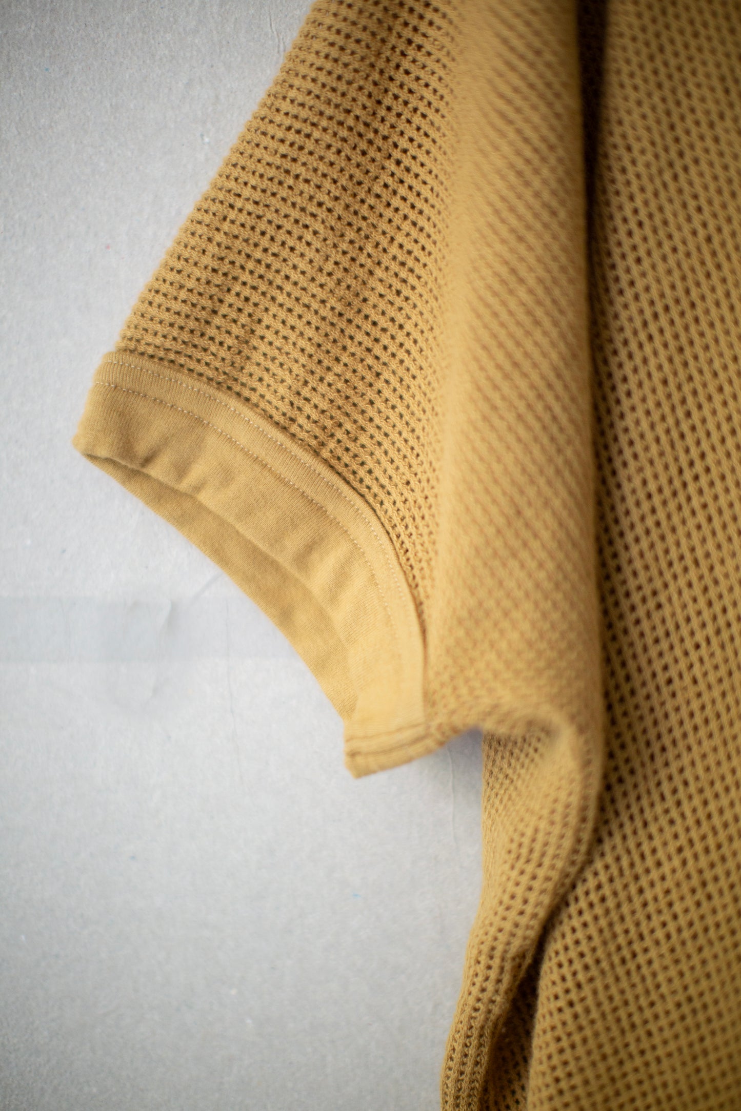 yellow olive cotton mesh balloon tee