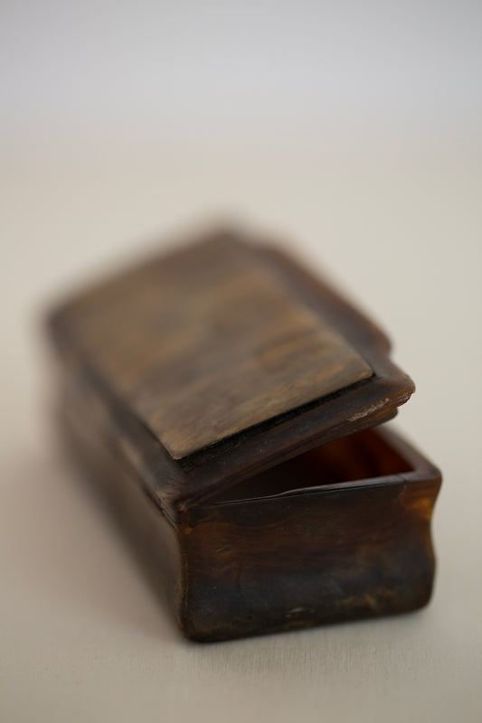 carved horn box