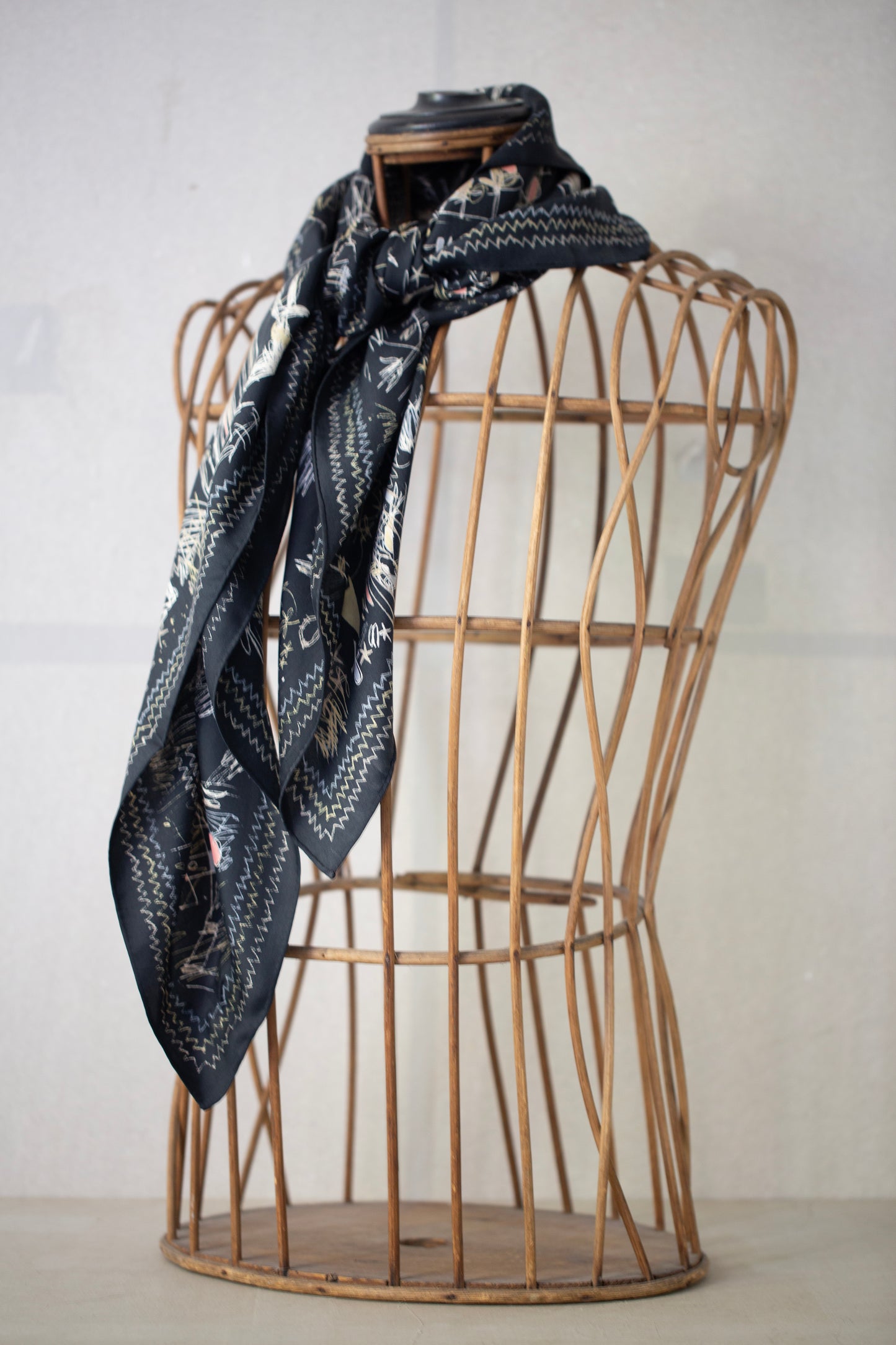"Egypt" illustration print silk scarf