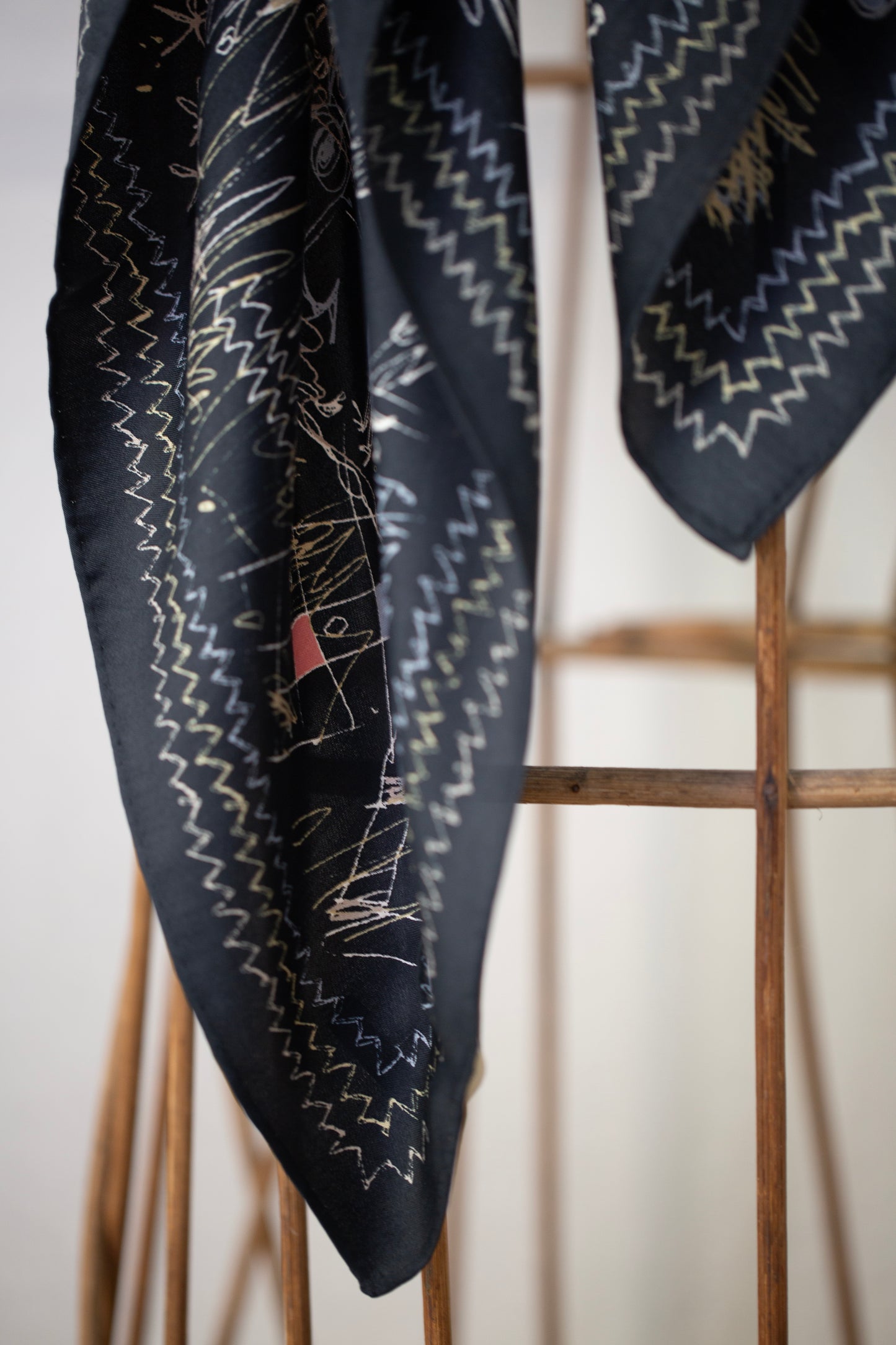 "Egypt" illustration print silk scarf