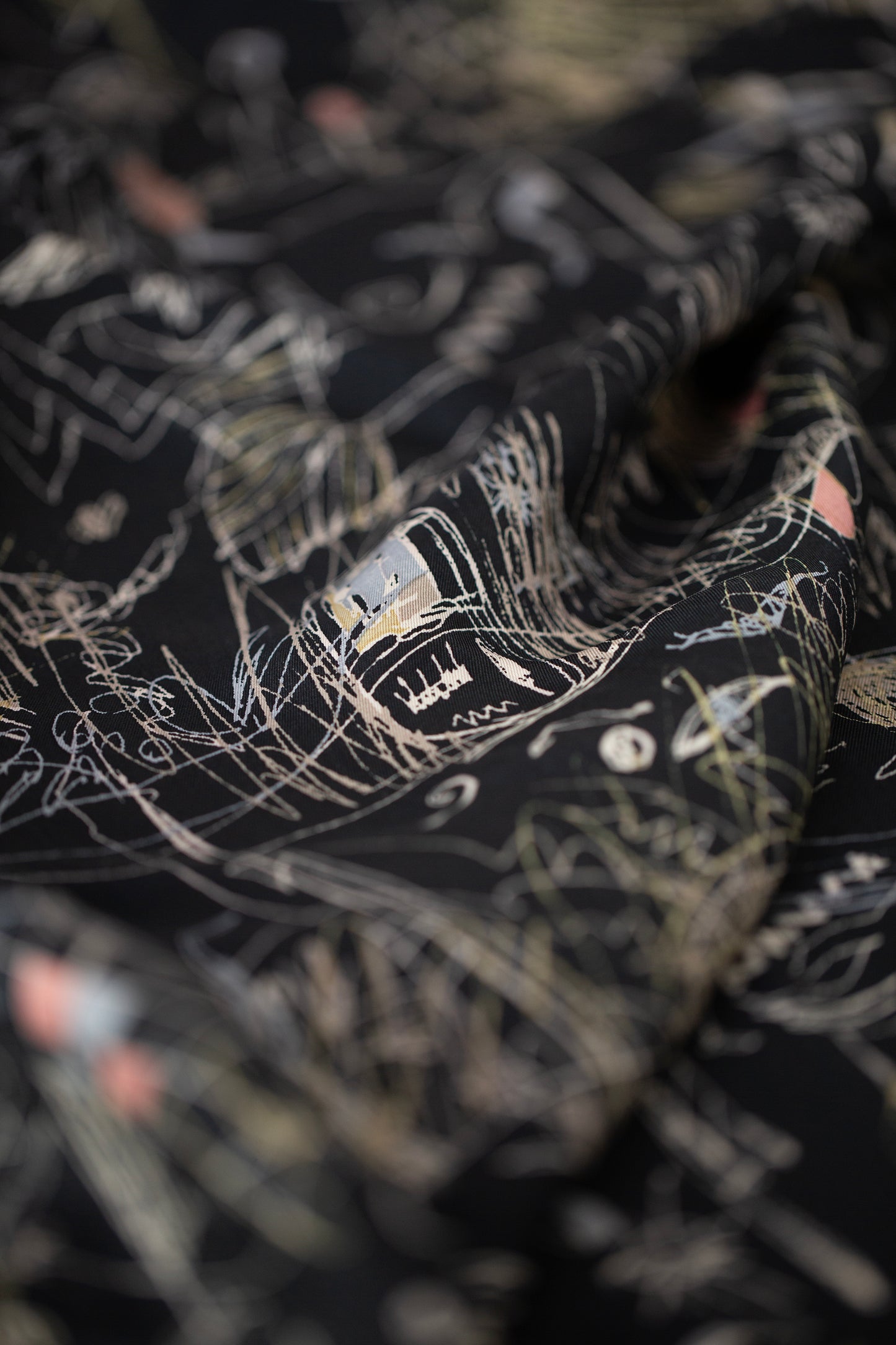 "Egypt" illustration print silk scarf