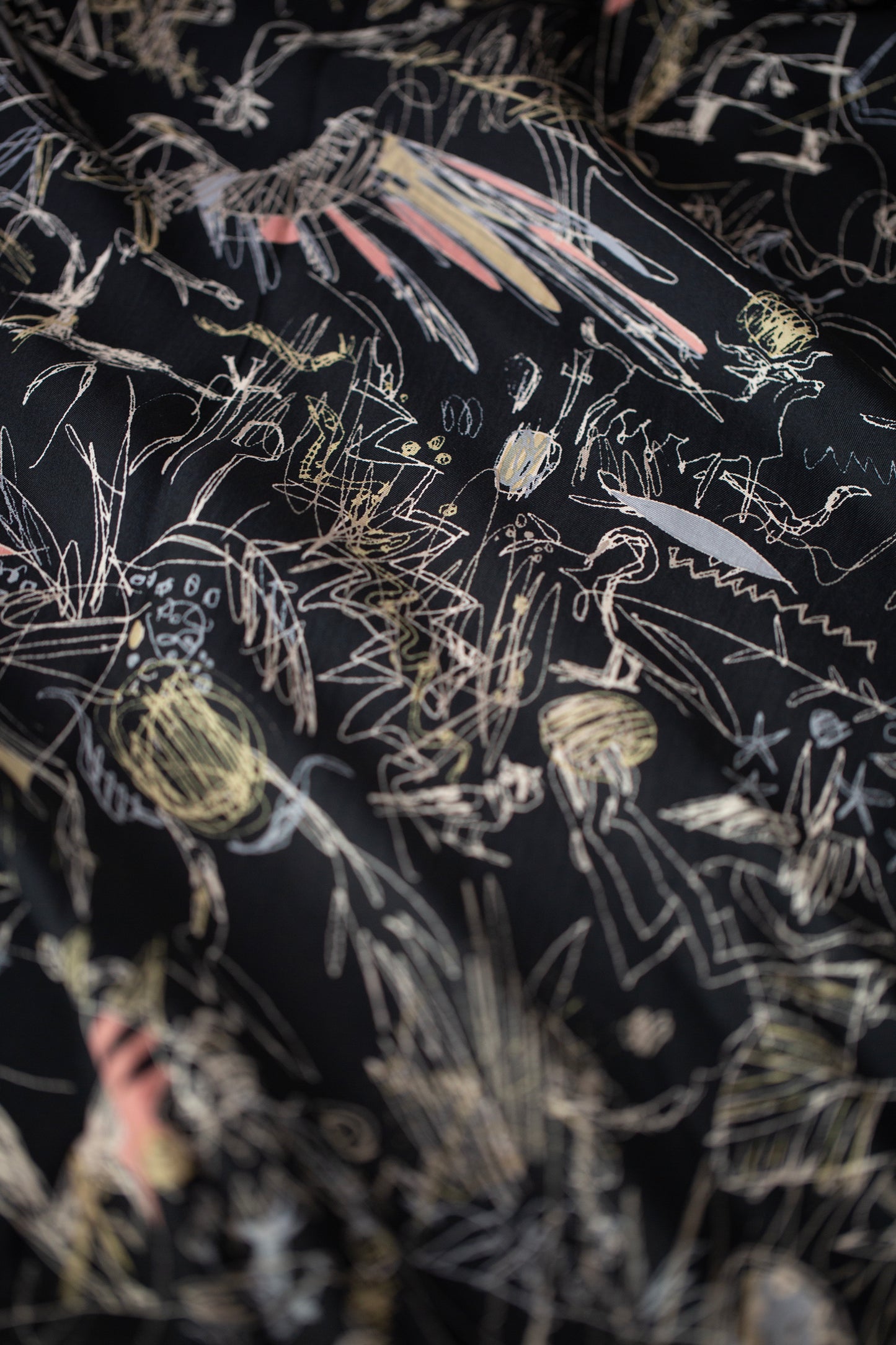 "Egypt" illustration print silk scarf