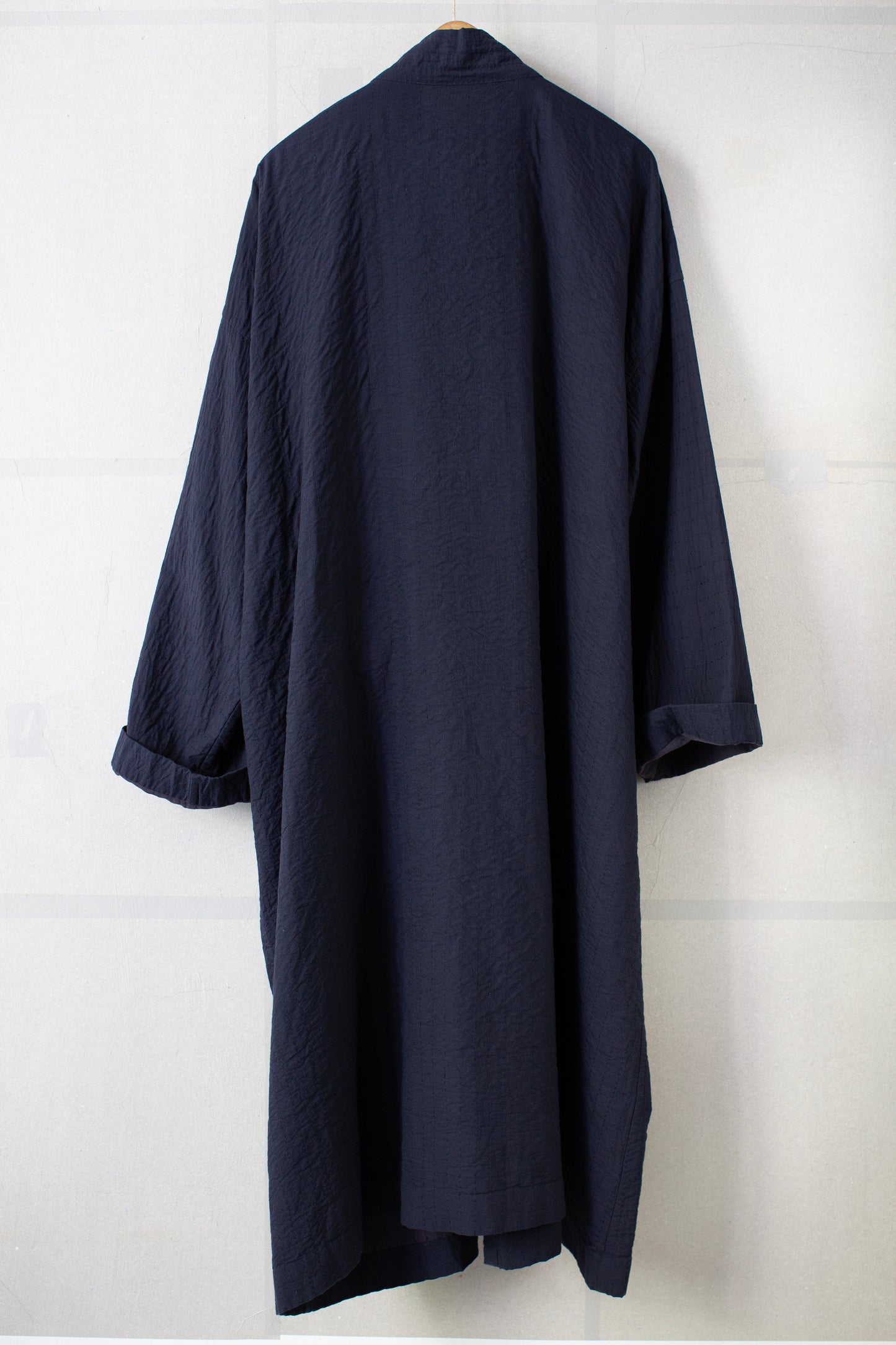 navy kantha embroidery kimono