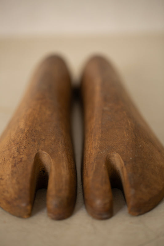 Antique wooden tabi molds