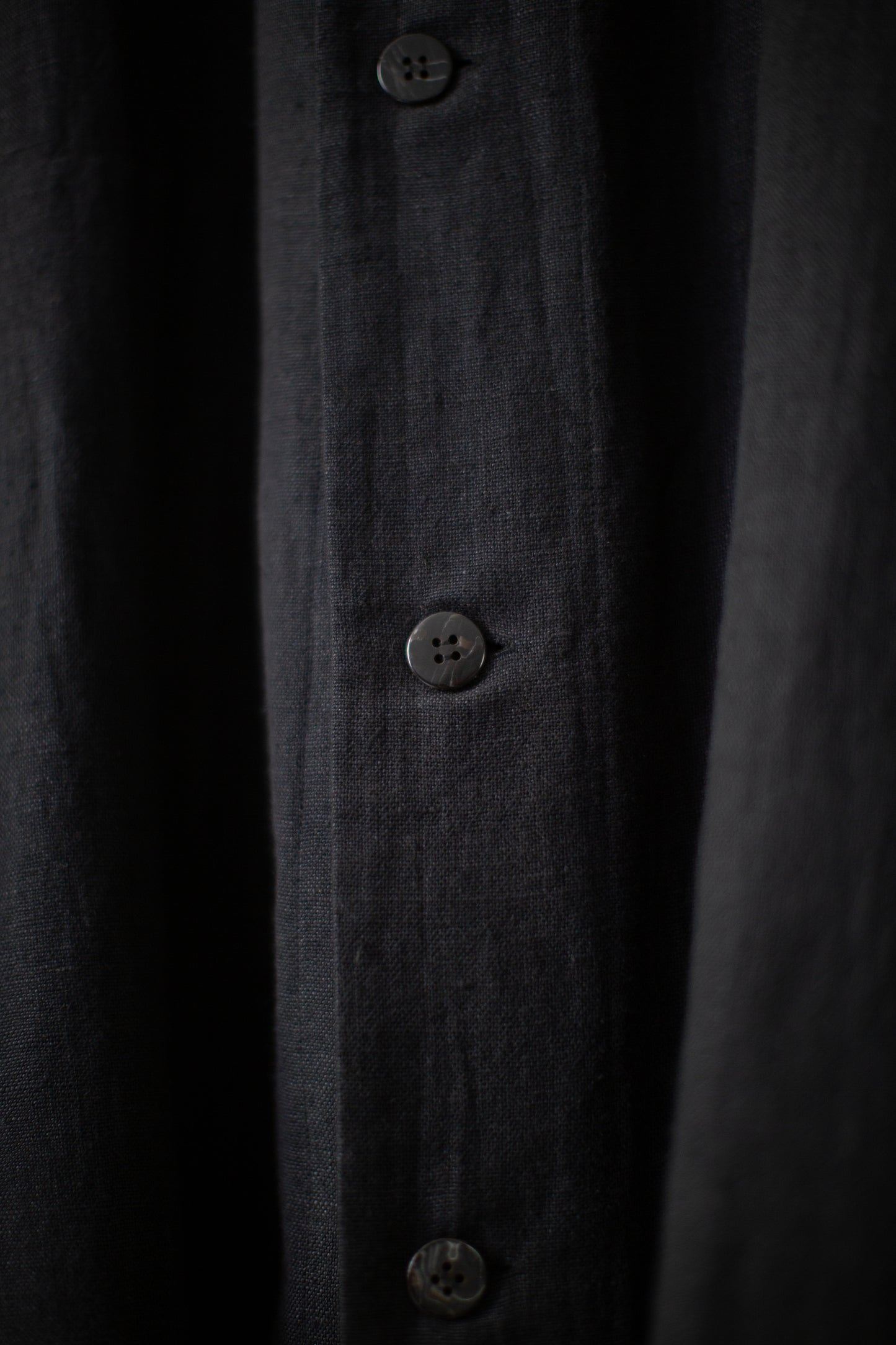 off black khadi linen coat