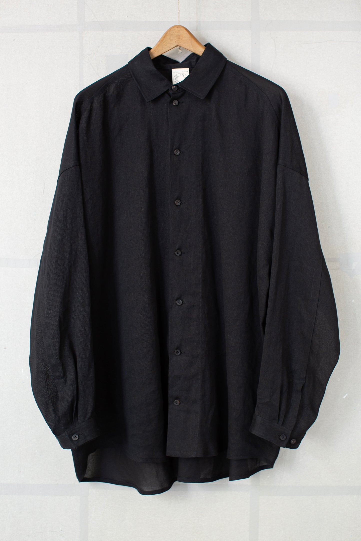 SHIRT#100 - PAPER SHEER TWILL BLACK