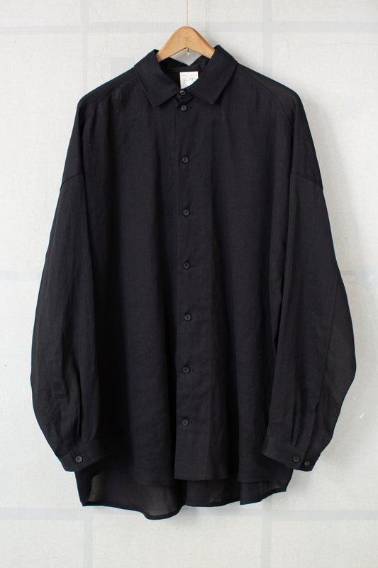 SHIRT#100 - PAPER SHEER TWILL BLACK