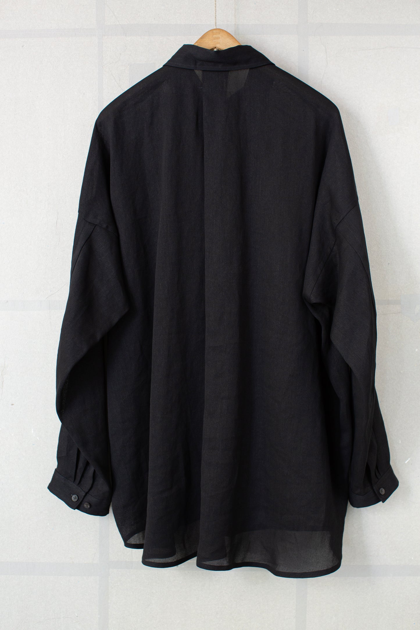 SHIRT#100 - PAPER SHEER TWILL BLACK