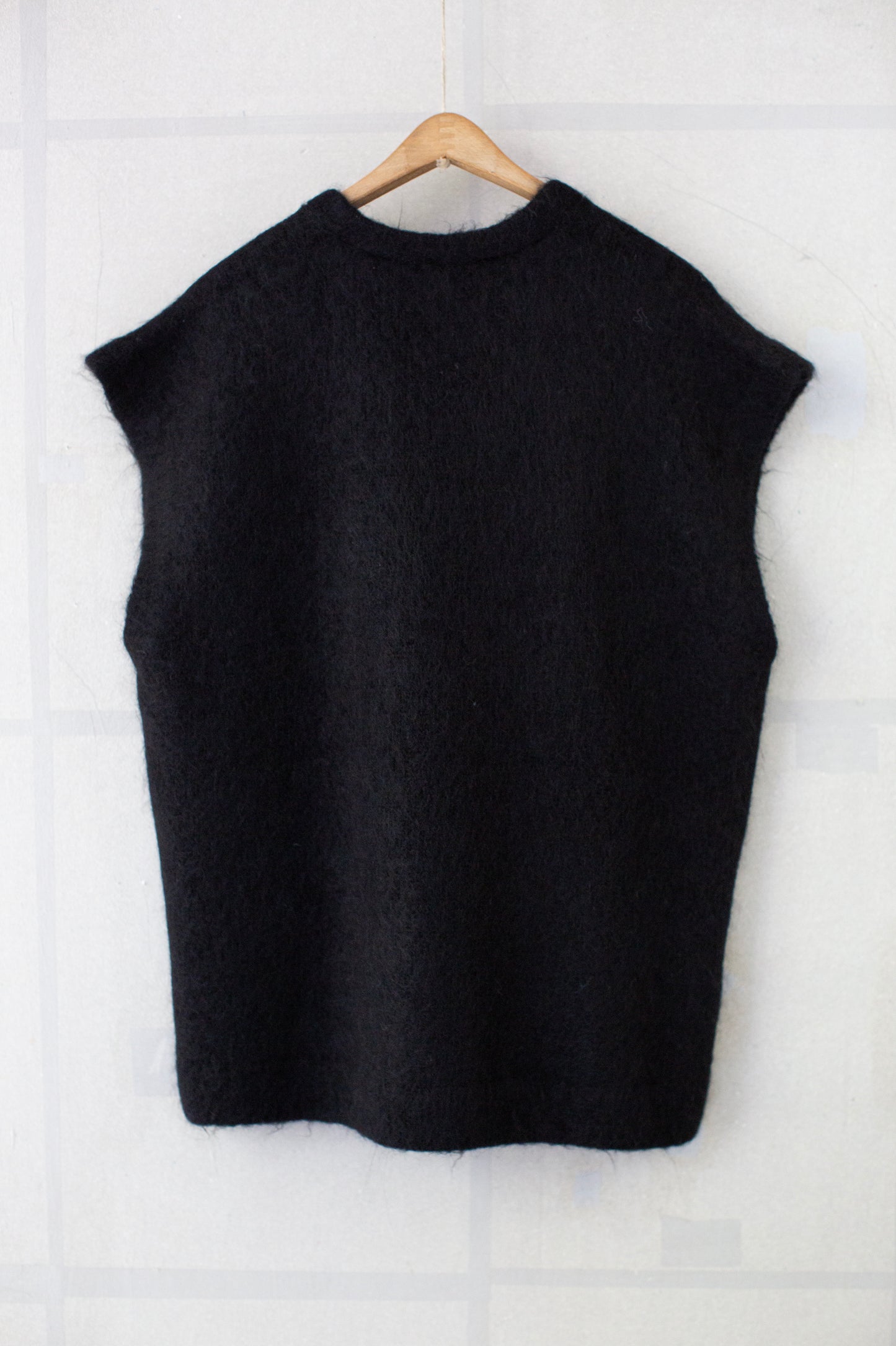 Black brushed vest