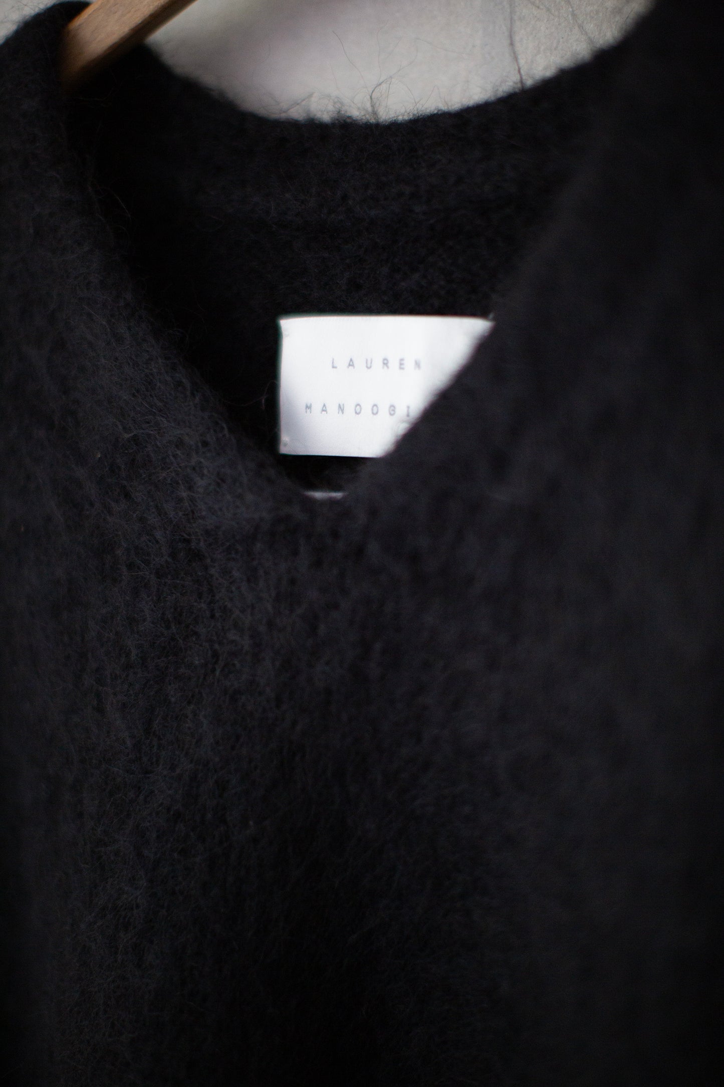 Black brushed vest