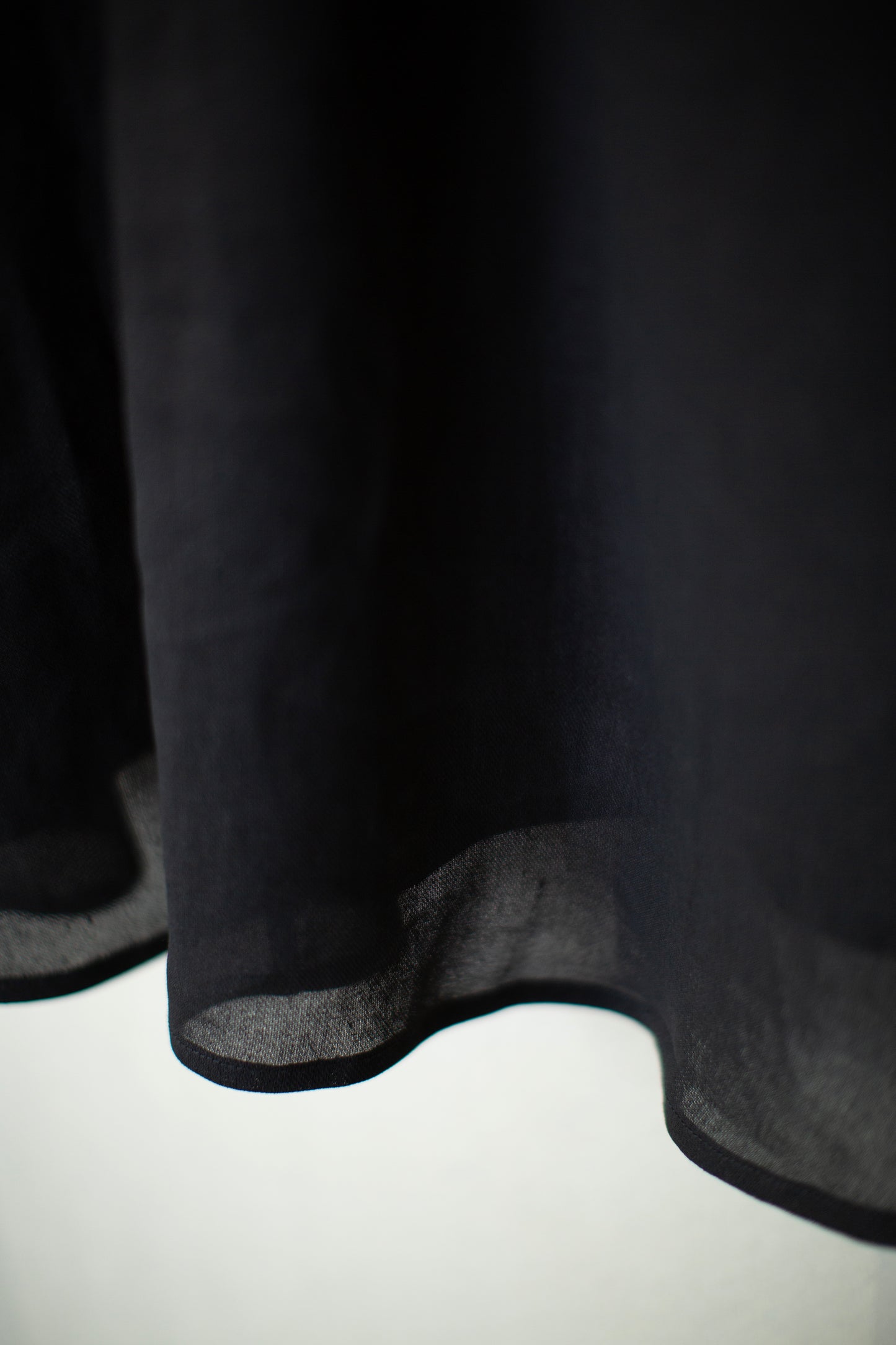 SHIRT#100 - PAPER SHEER TWILL BLACK