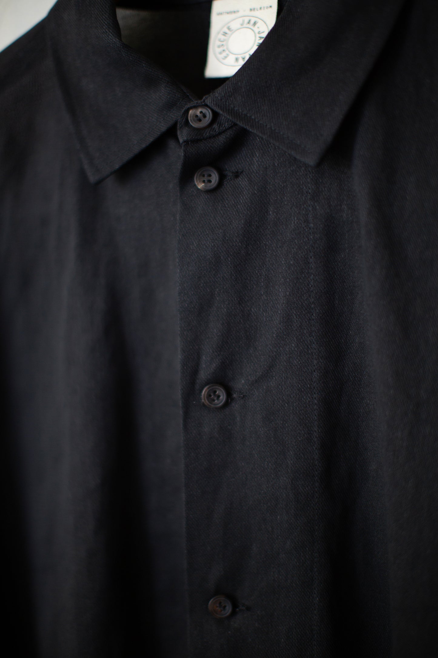 SHIRT#100 - PAPER SHEER TWILL BLACK
