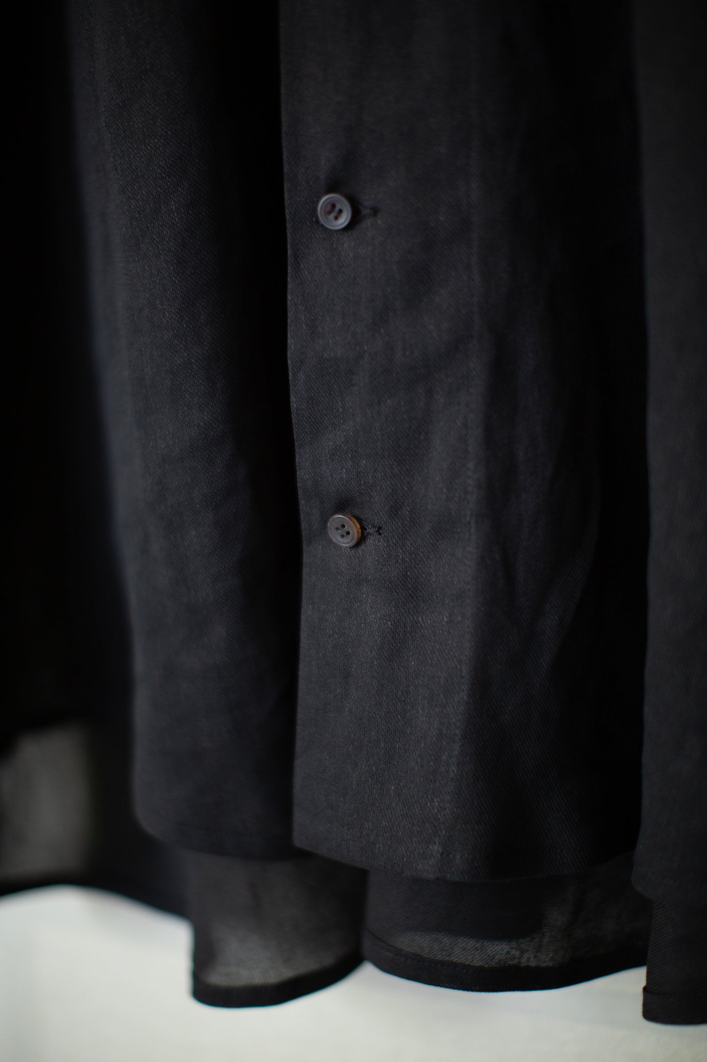SHIRT#100 - PAPER SHEER TWILL BLACK
