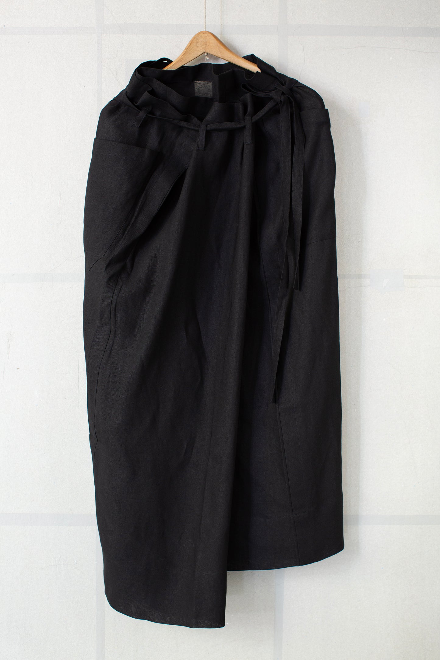 SKIRT#2 - PAPER SHEER TWILL BLACK