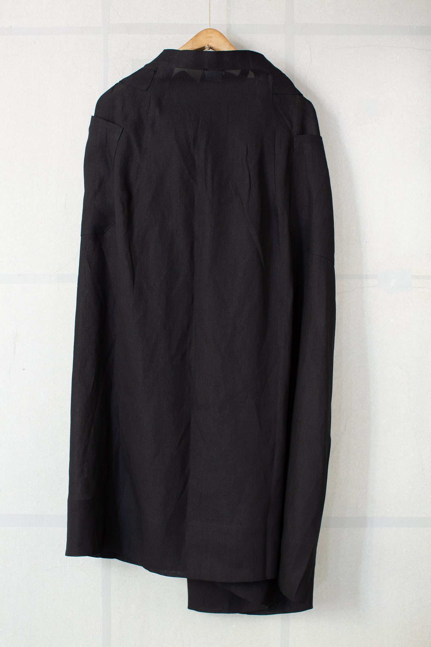 SKIRT#2 - PAPER SHEER TWILL BLACK