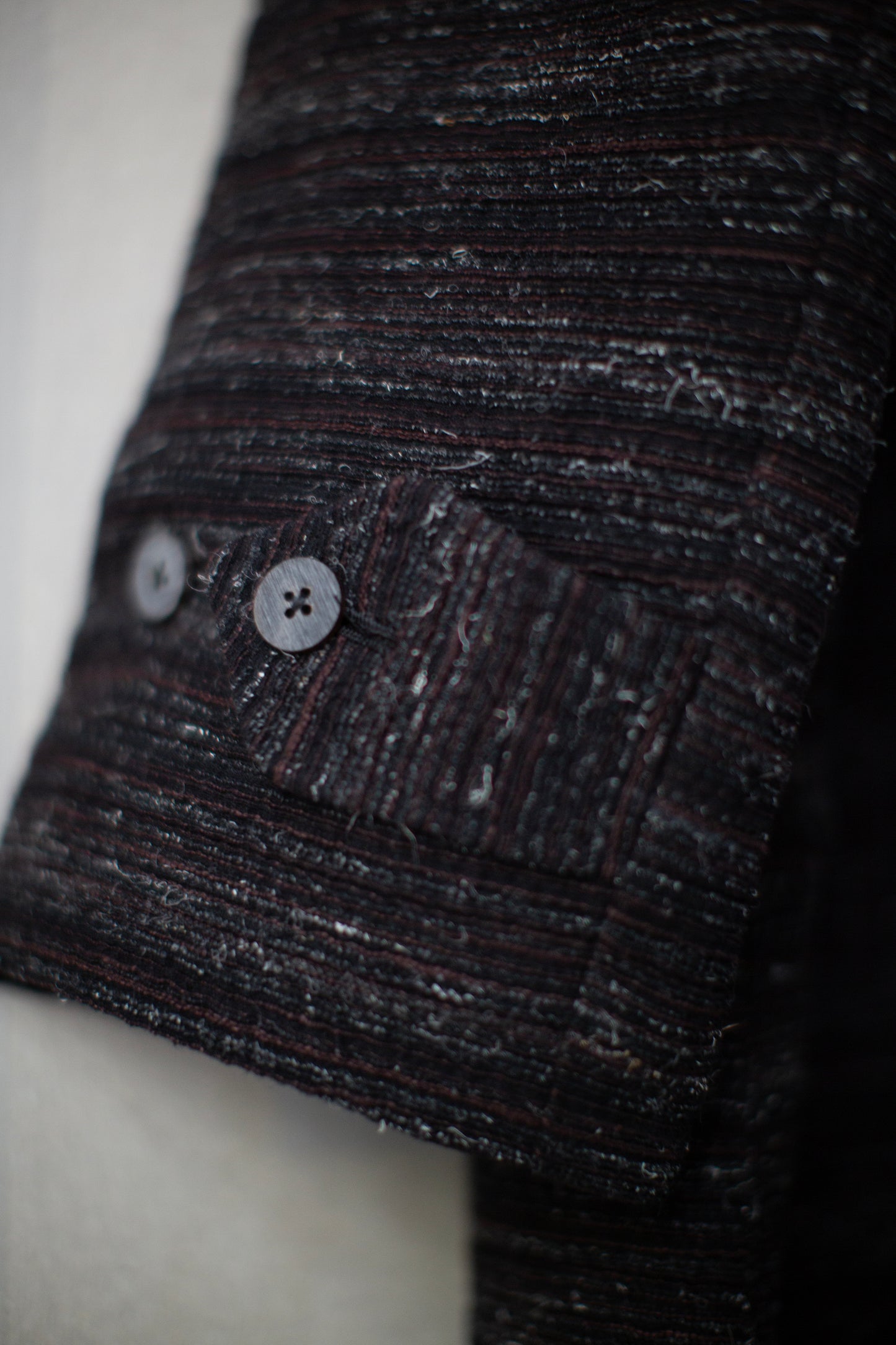 random border pattern Balmacaan coat