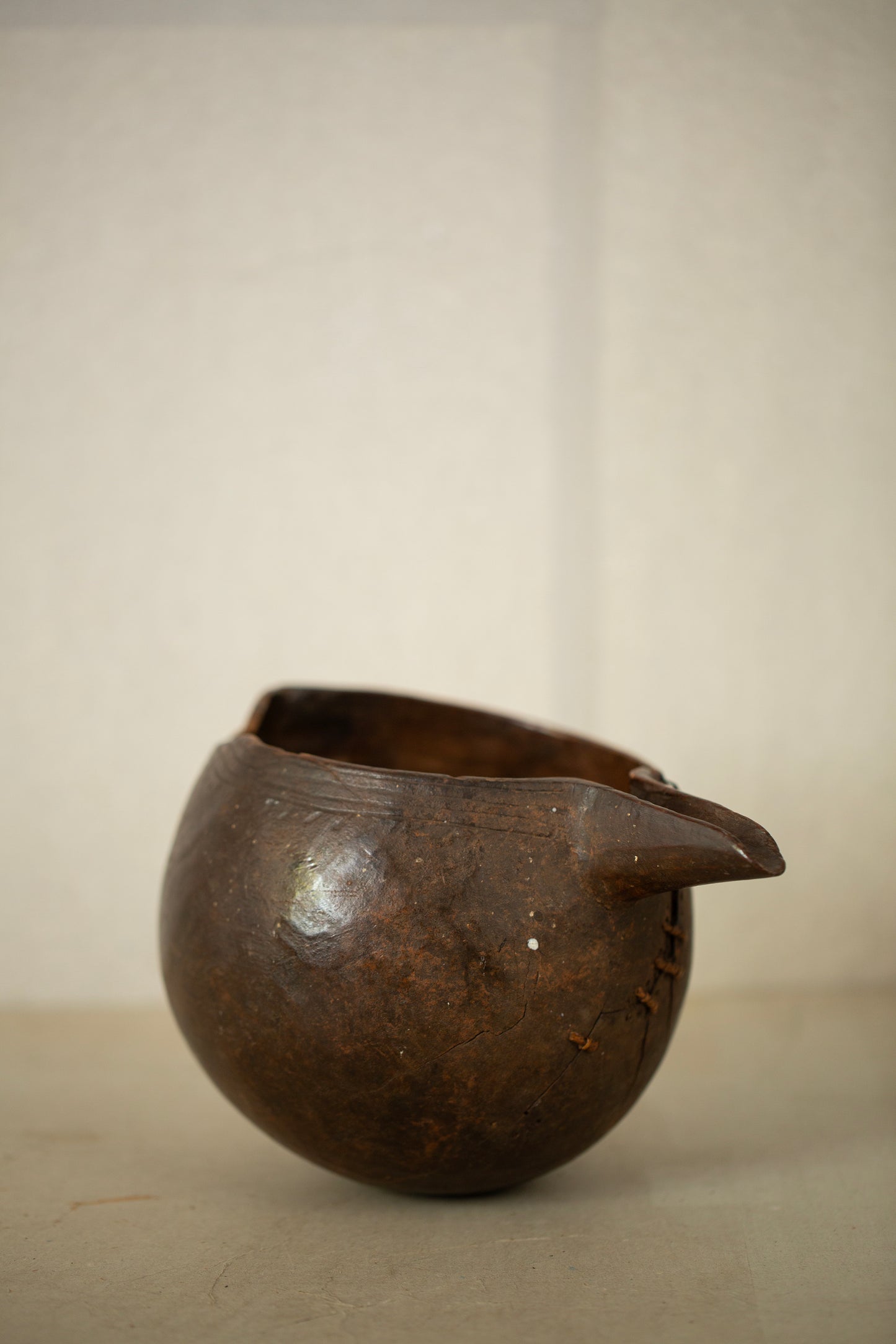 Antique Dogon wooden jug
