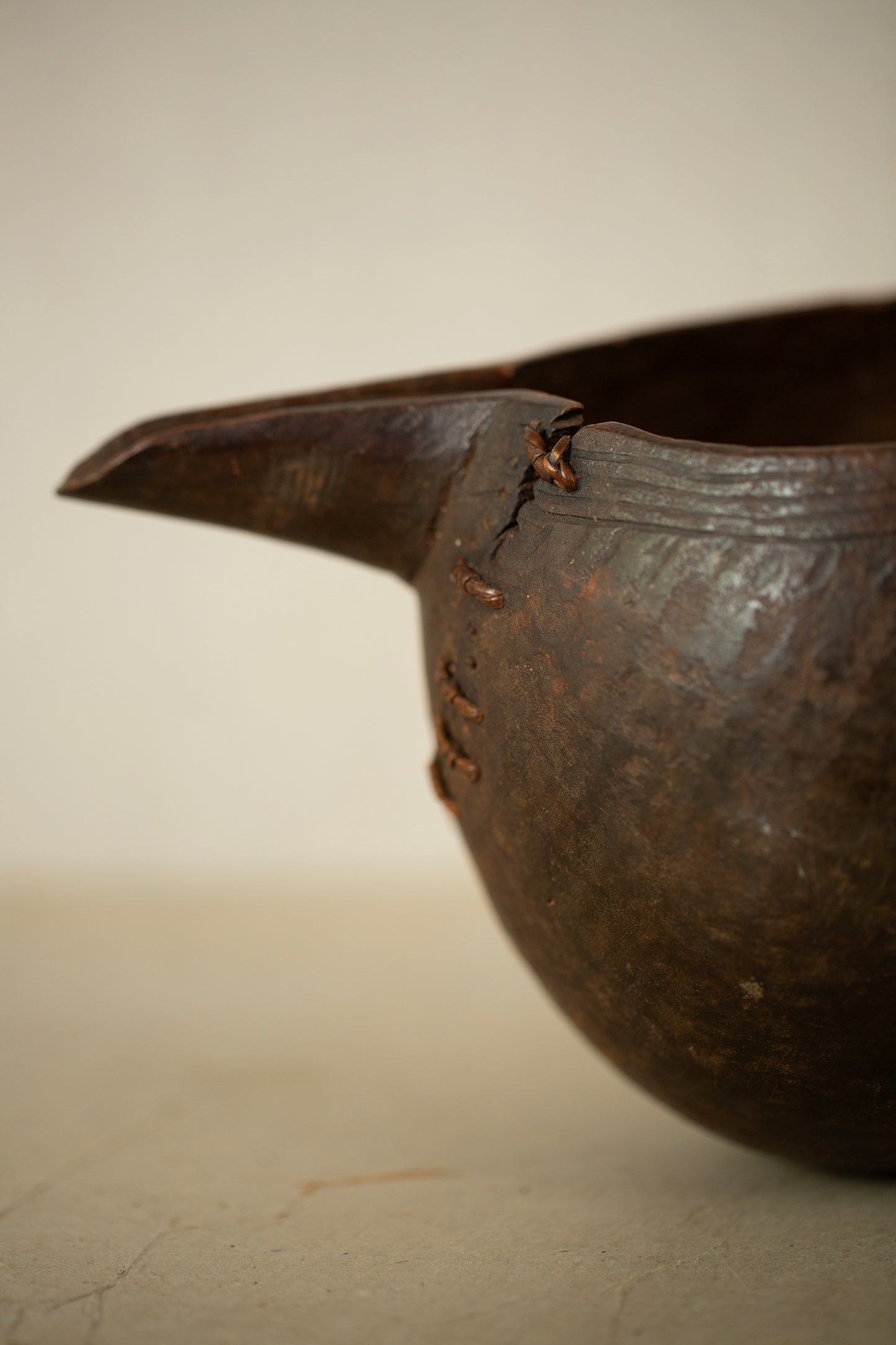 Antique Dogon wooden jug