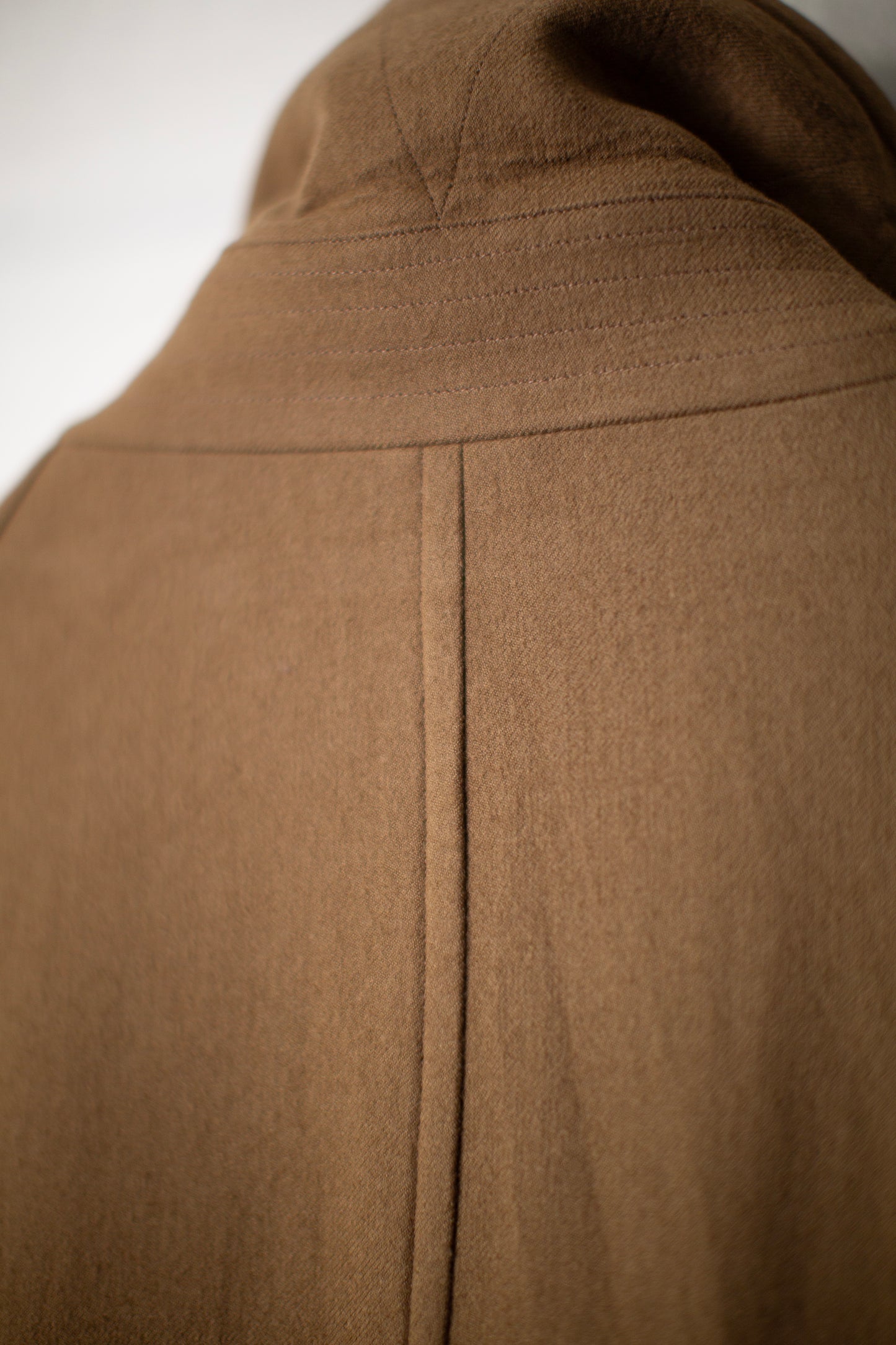 Khaki super180 wool double breasted coat