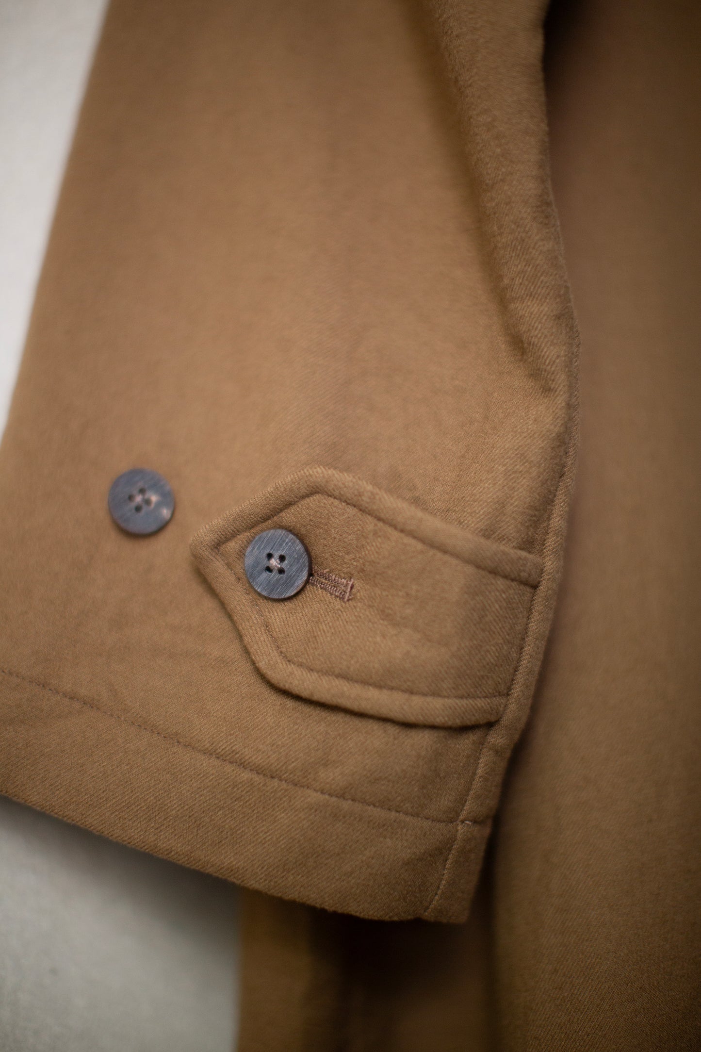 Khaki super180 wool double breasted coat