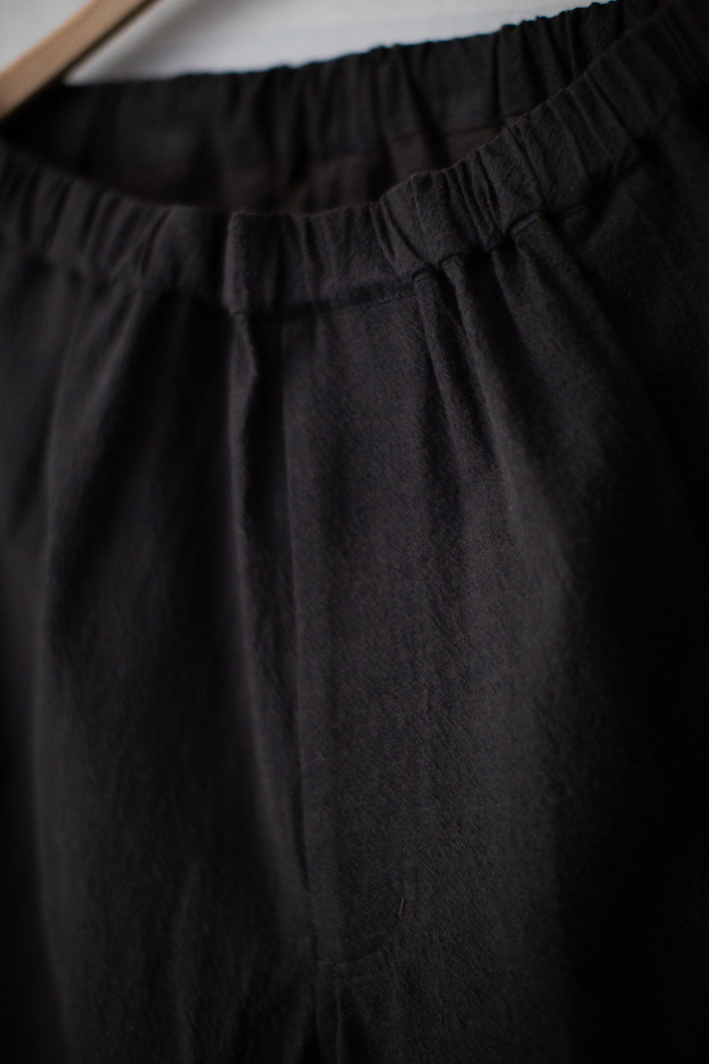 Dark Brown cotton yak wool wide trousers