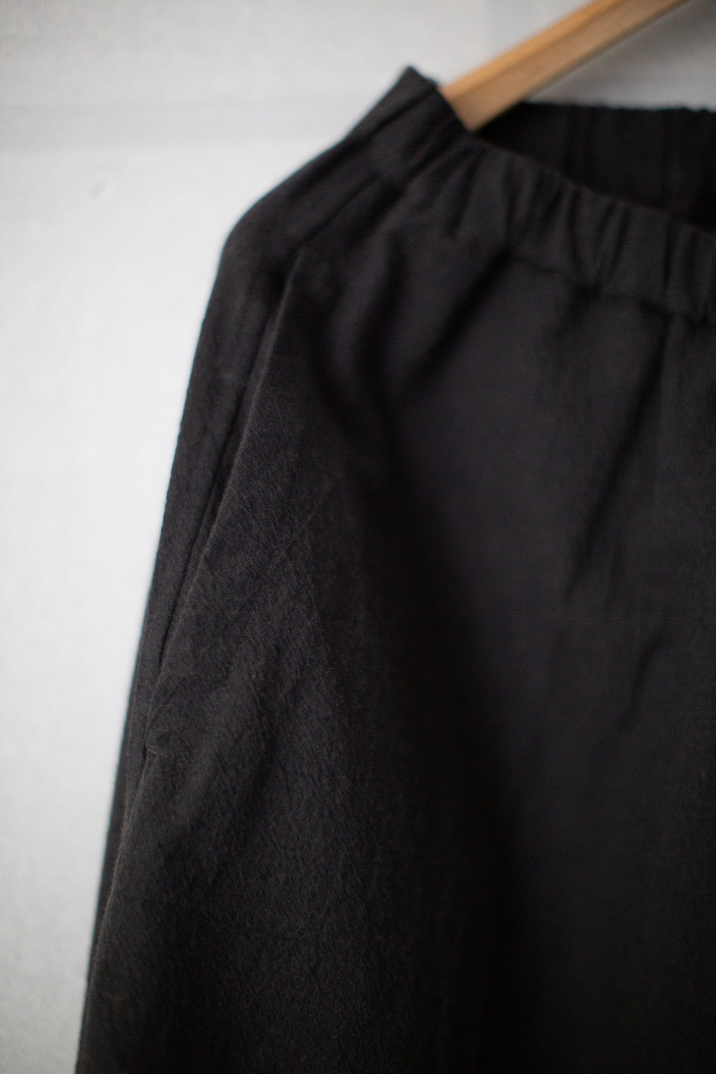 Dark Brown cotton yak wool wide trousers