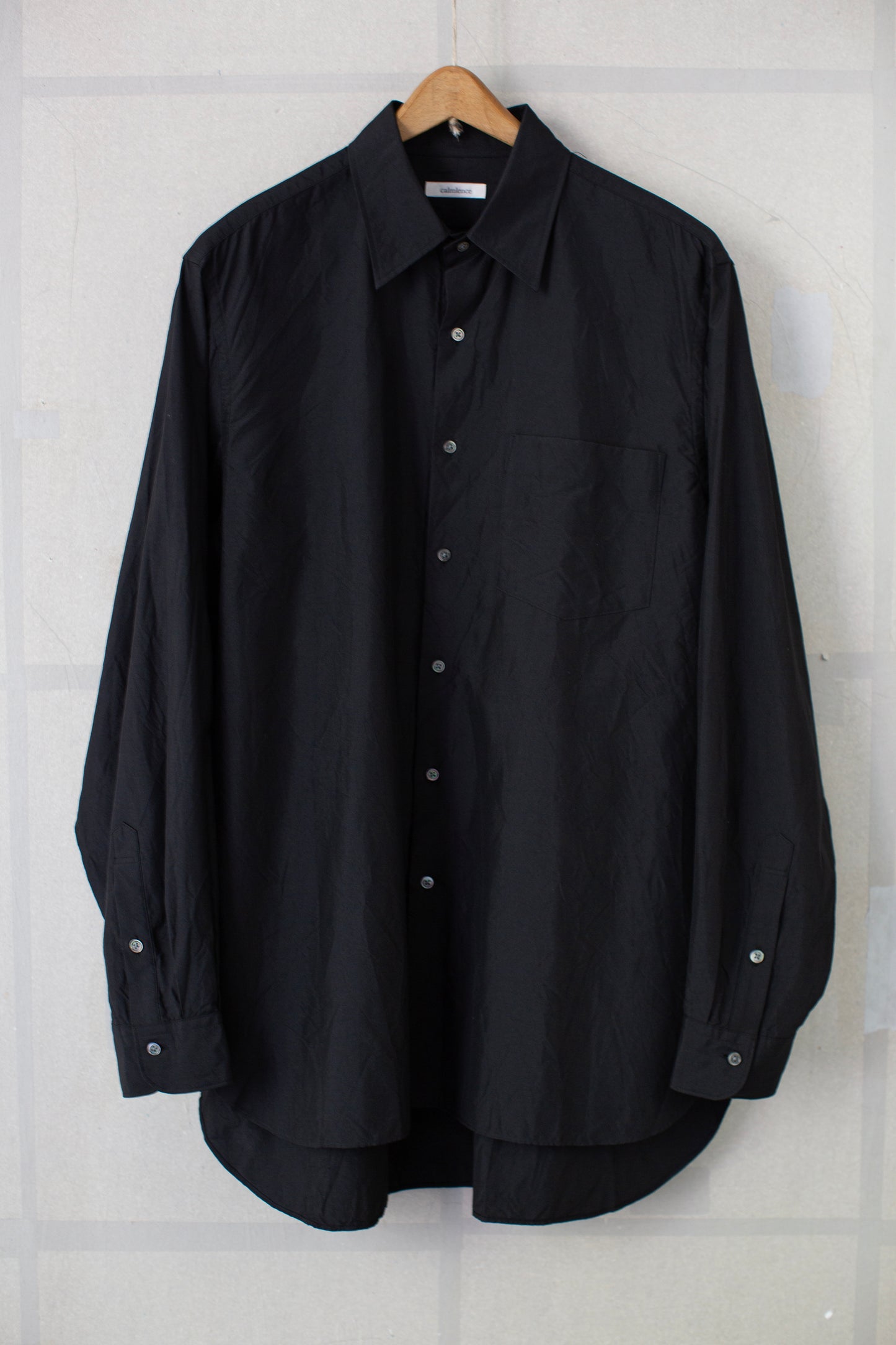 black silk broad cloth shirt
