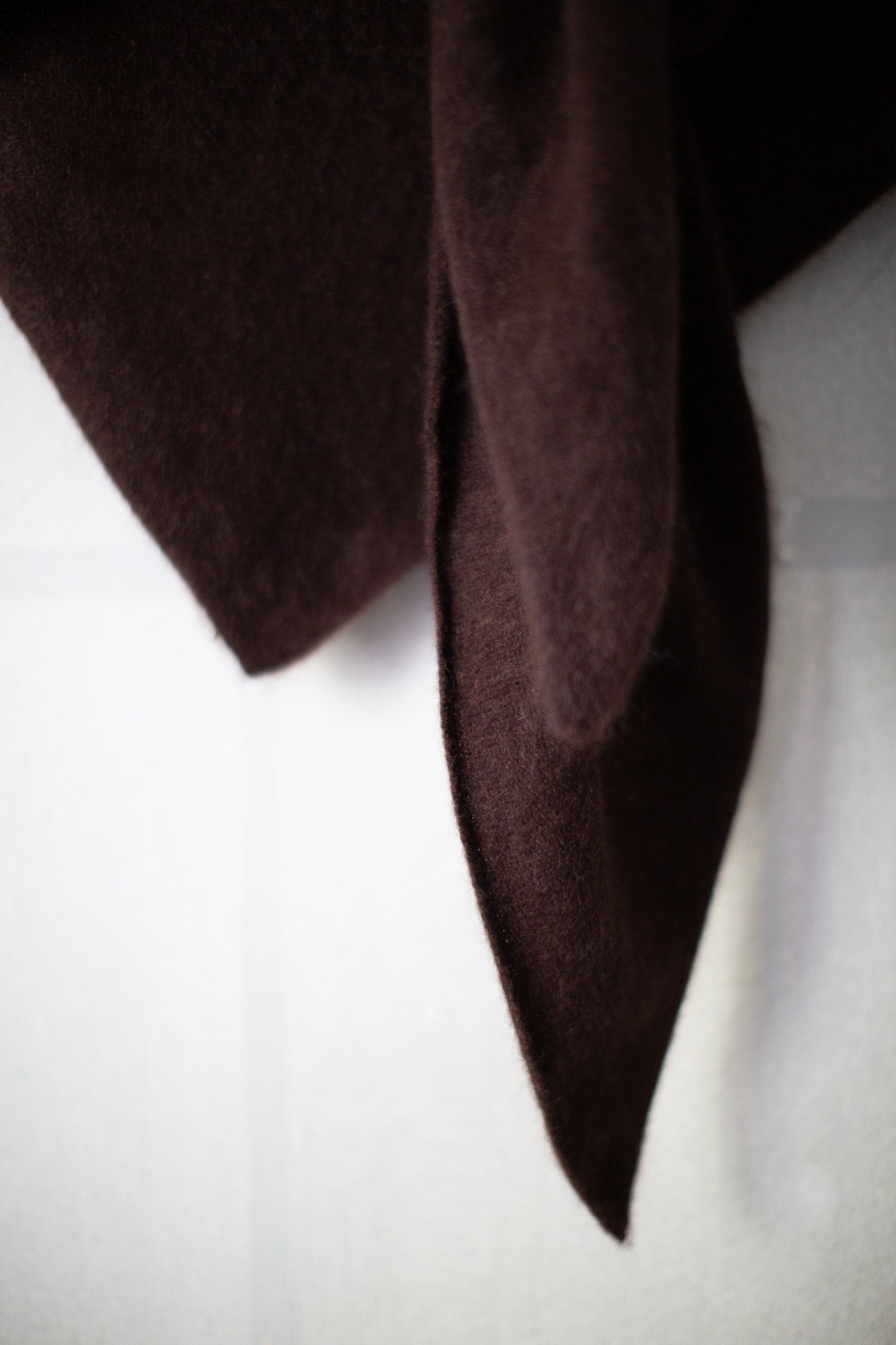 red brown yak wool triangle scarf