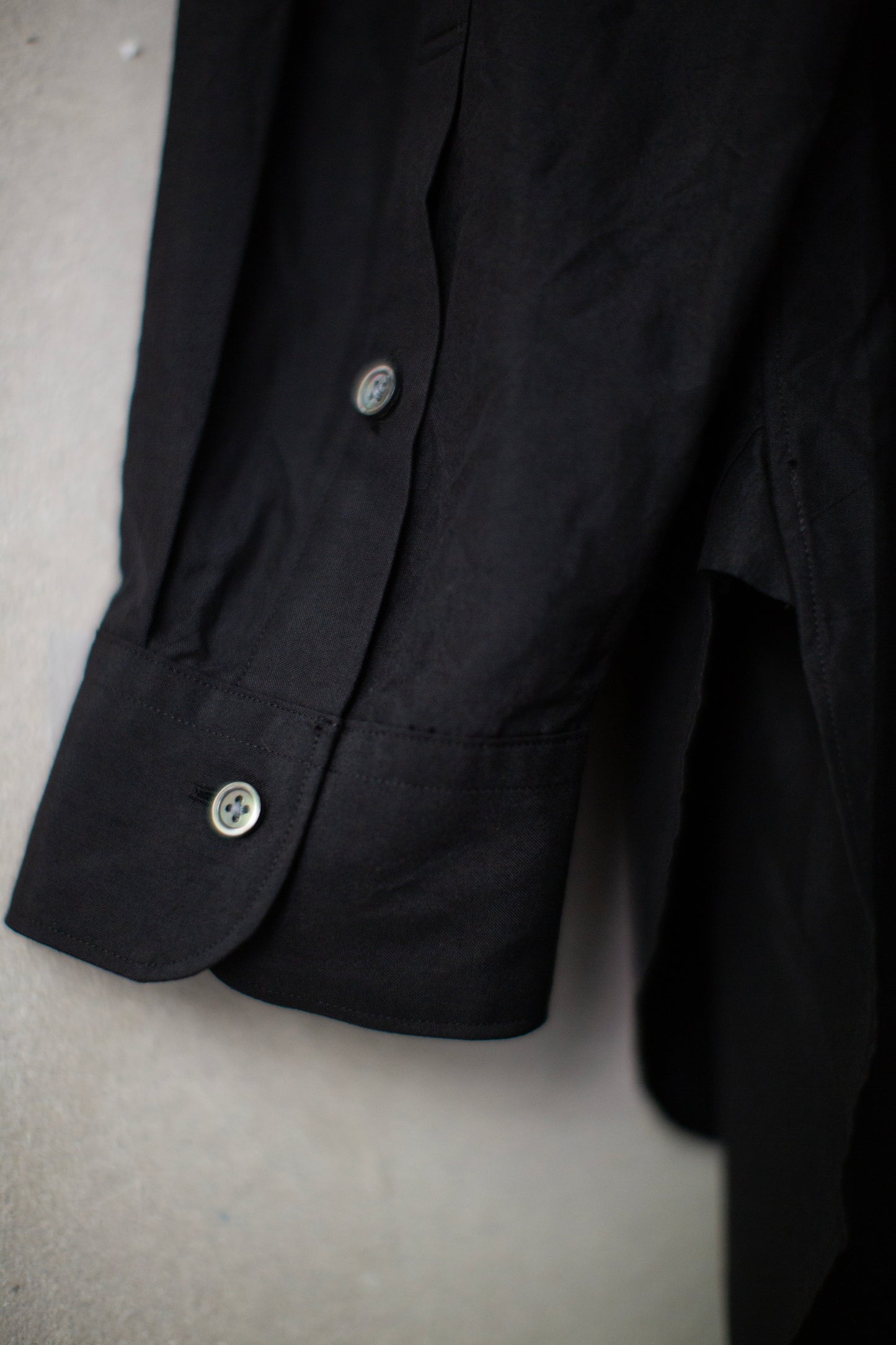 black silk broad cloth shirt