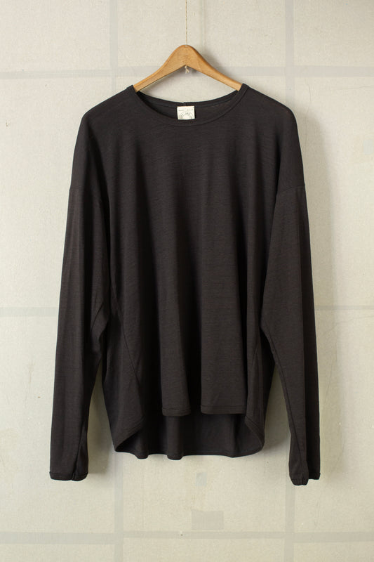 TEE#87 - ORGANIC COTTON LINEN EGGPLANT