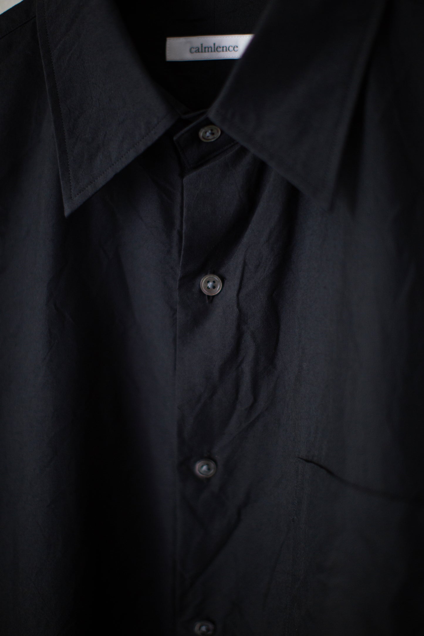 black silk broad cloth shirt