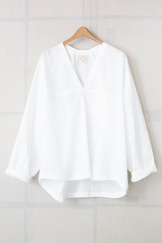 TUNIC#43 - POWDER COTTON TYPEWRITER OFF WHITE