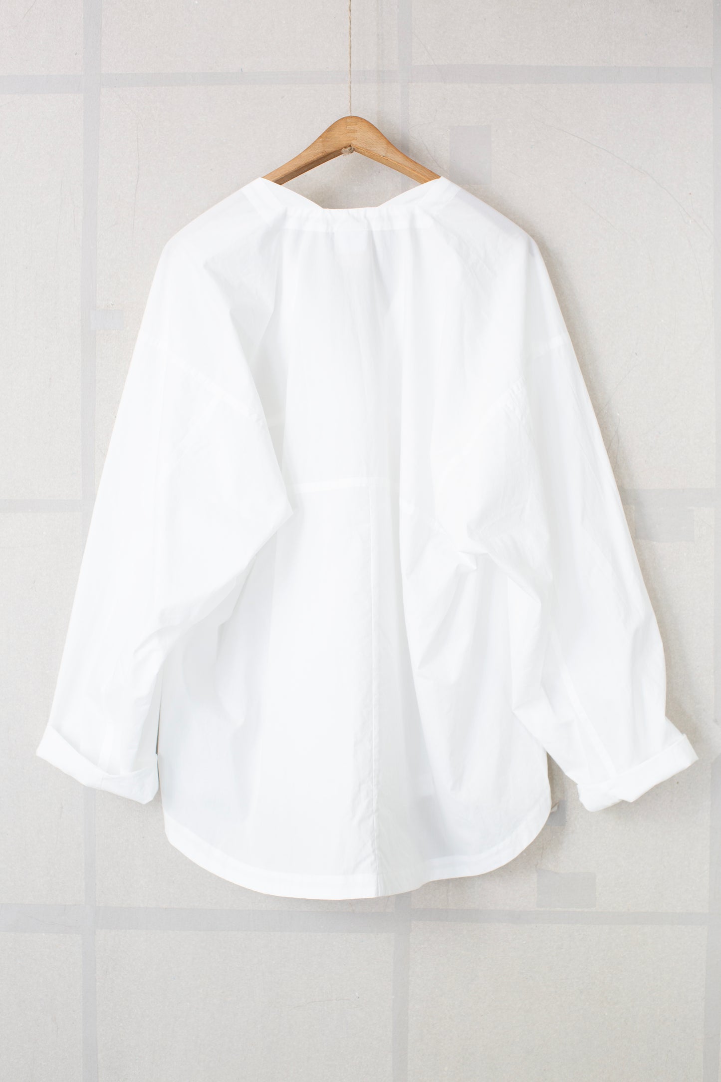 TUNIC#43 - POWDER COTTON TYPEWRITER OFF WHITE
