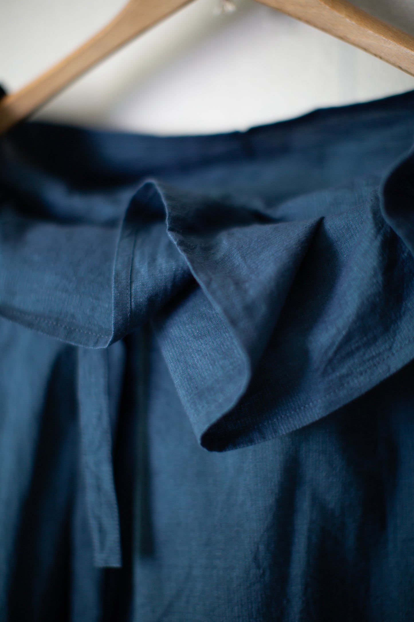 Cerulean blue wide fisherman's pants