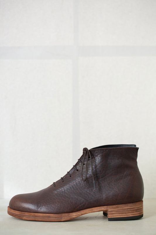 Handmade Dark brown leather Mckay Ankleboots