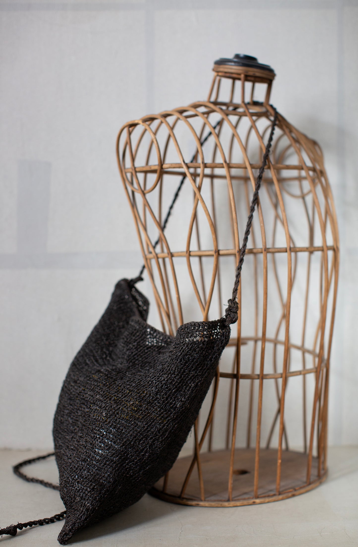 big hemp bag kaki shibu black