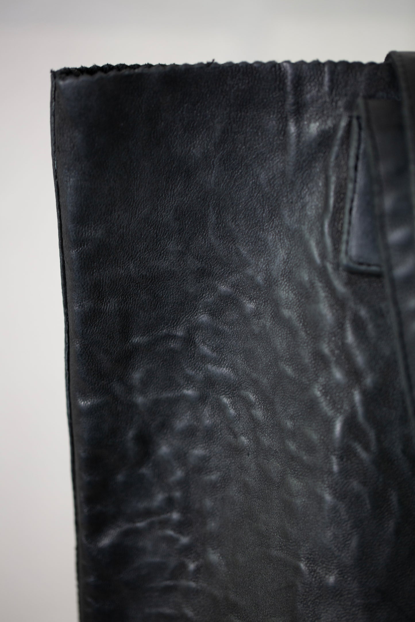 Black Leather Tote Bag