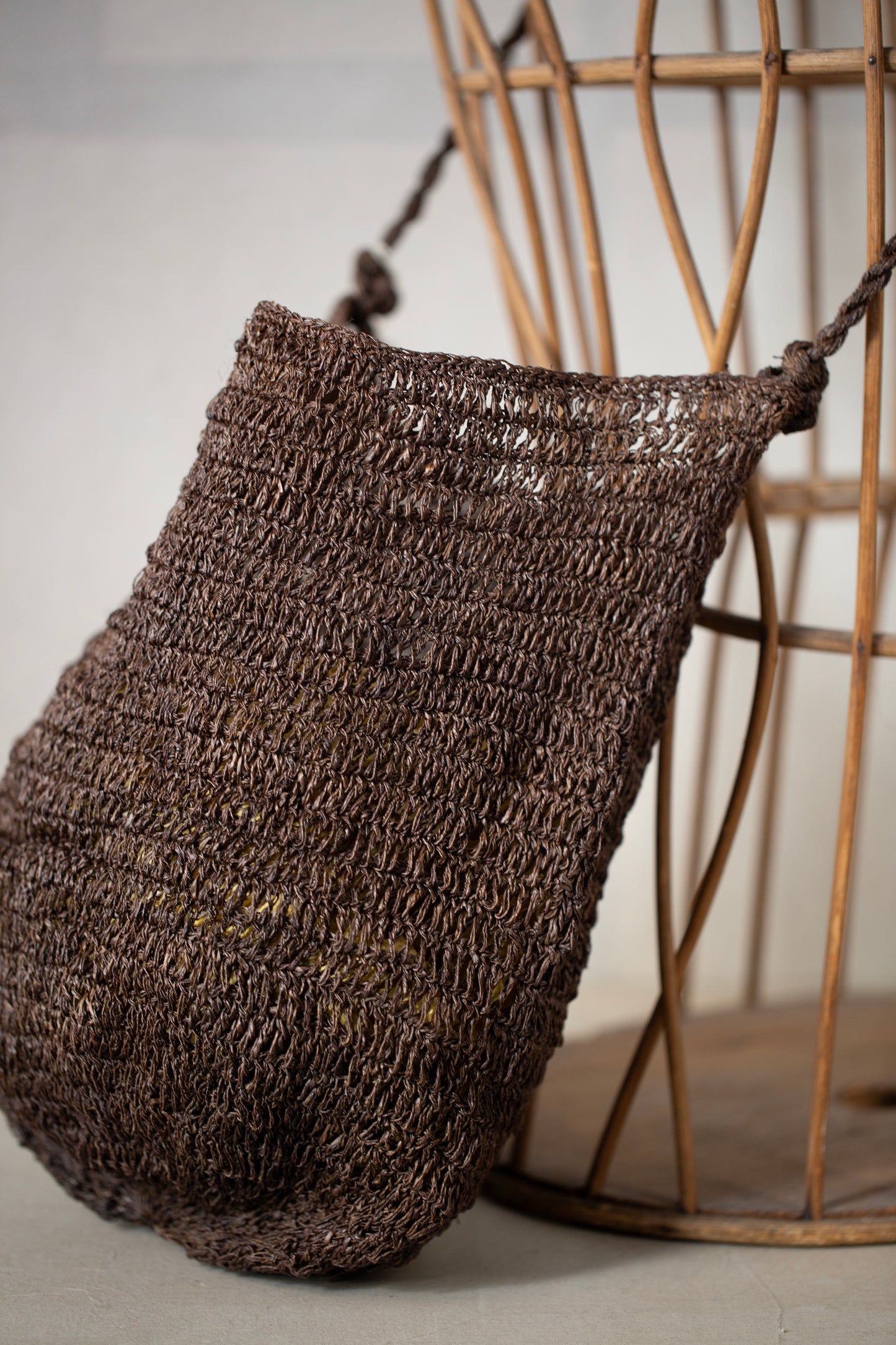cocoon hemp bag kaki shibu brown