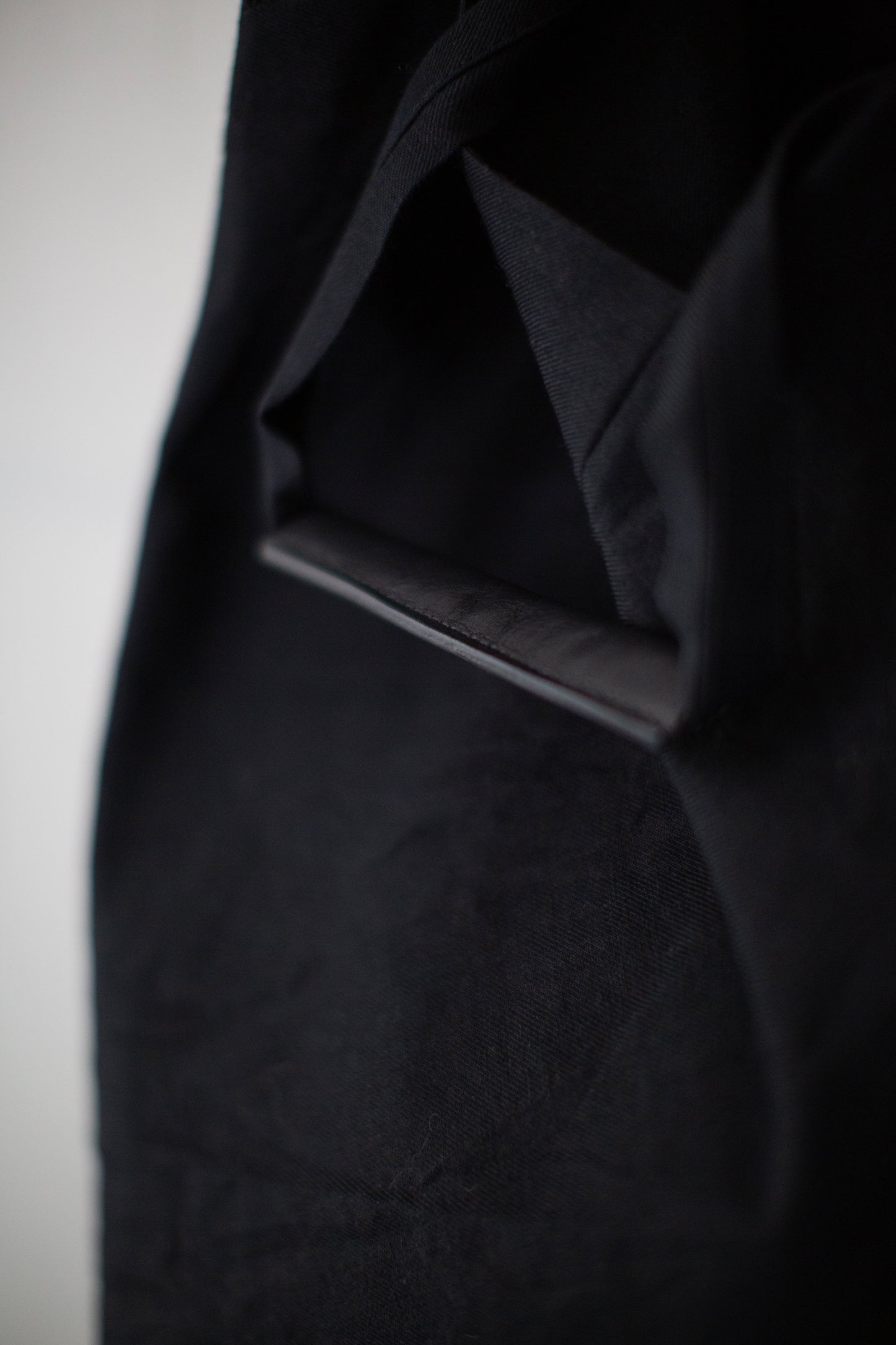 BAG#42 - LINEN WOOL TWILL PITCH BLACK