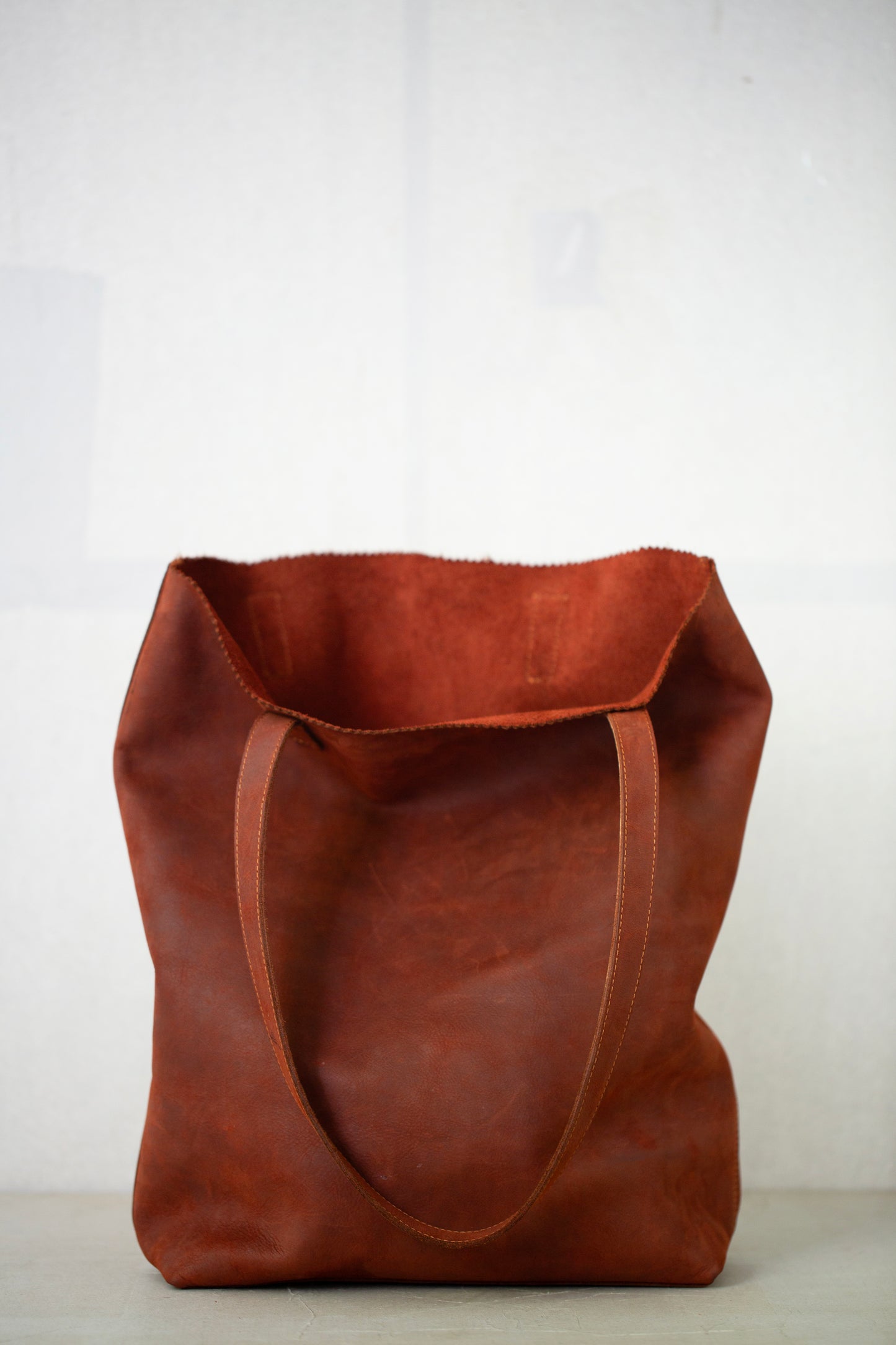 Brick leather Tote Bag