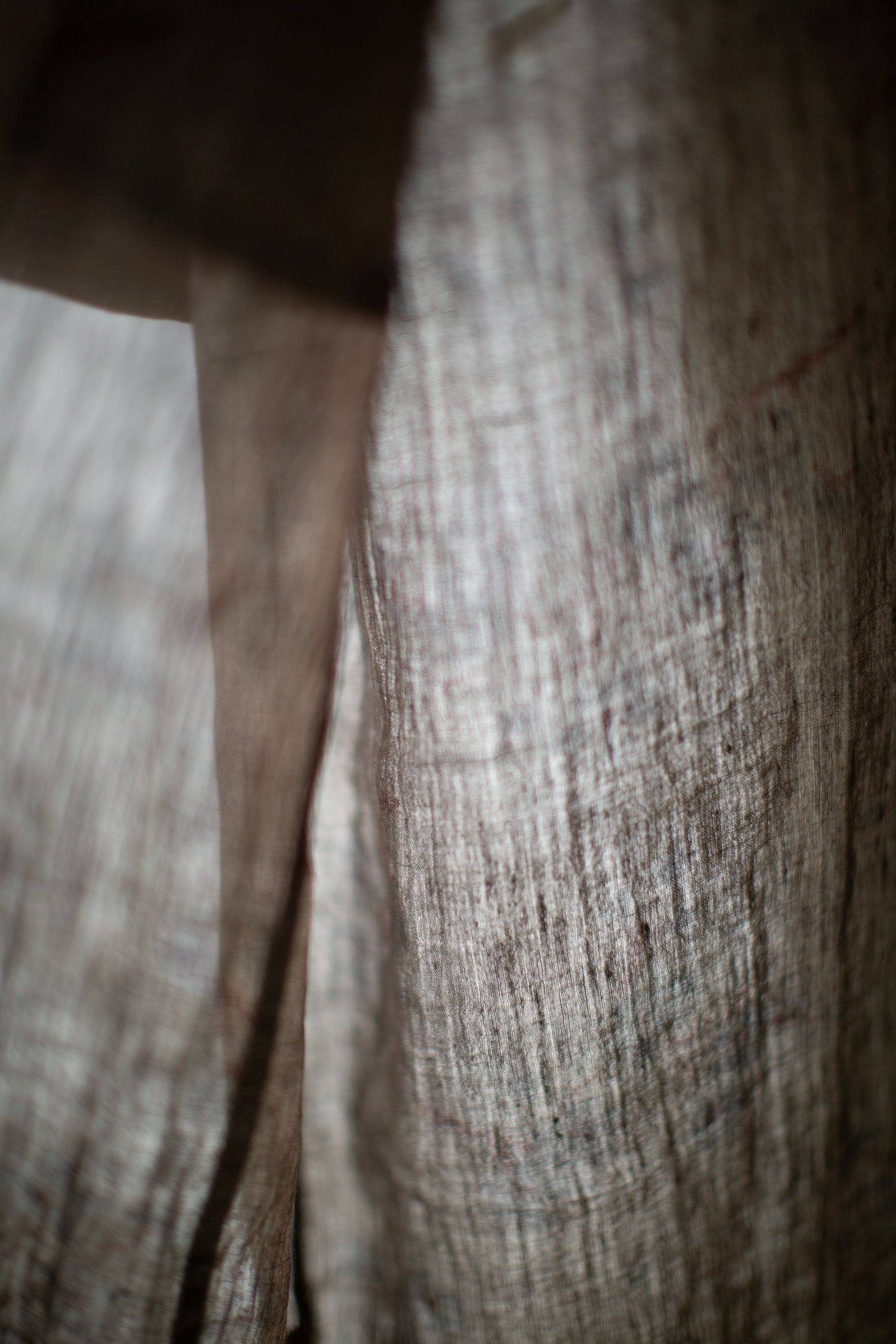 Shirt coat from antique handwoven kimono fabric
