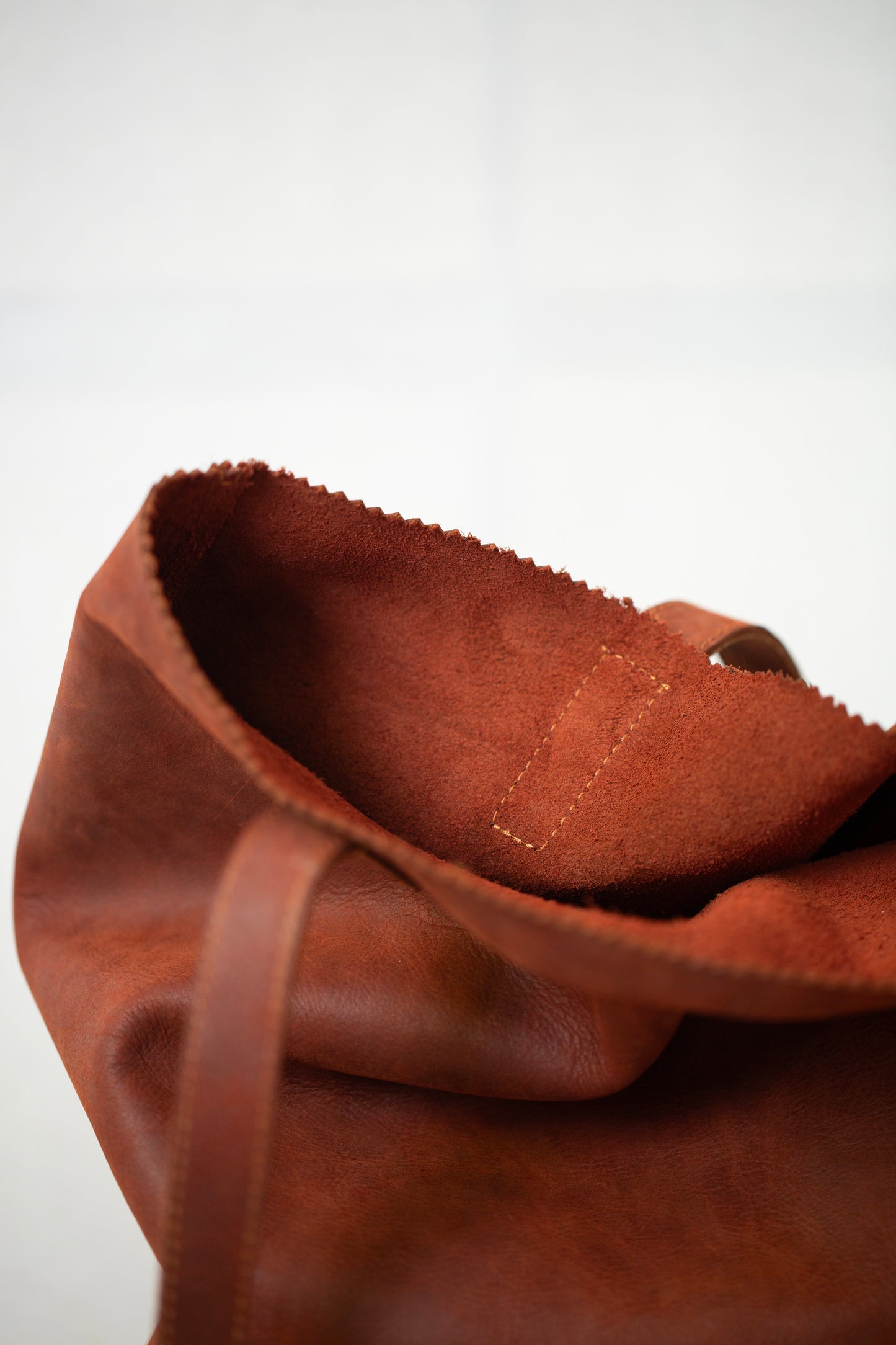 Brick leather Tote Bag