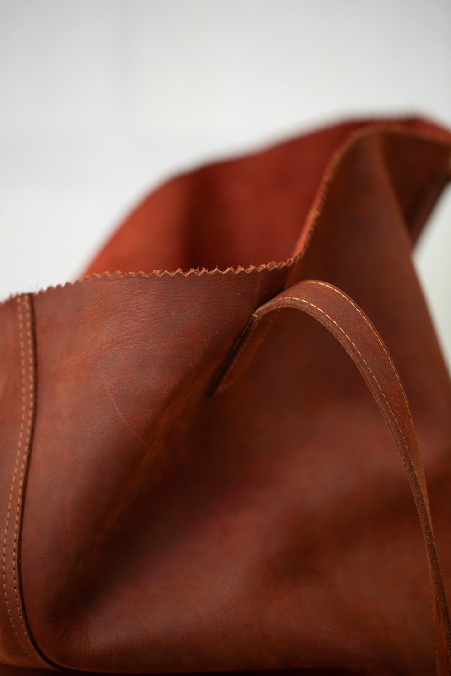 Brick leather Tote Bag